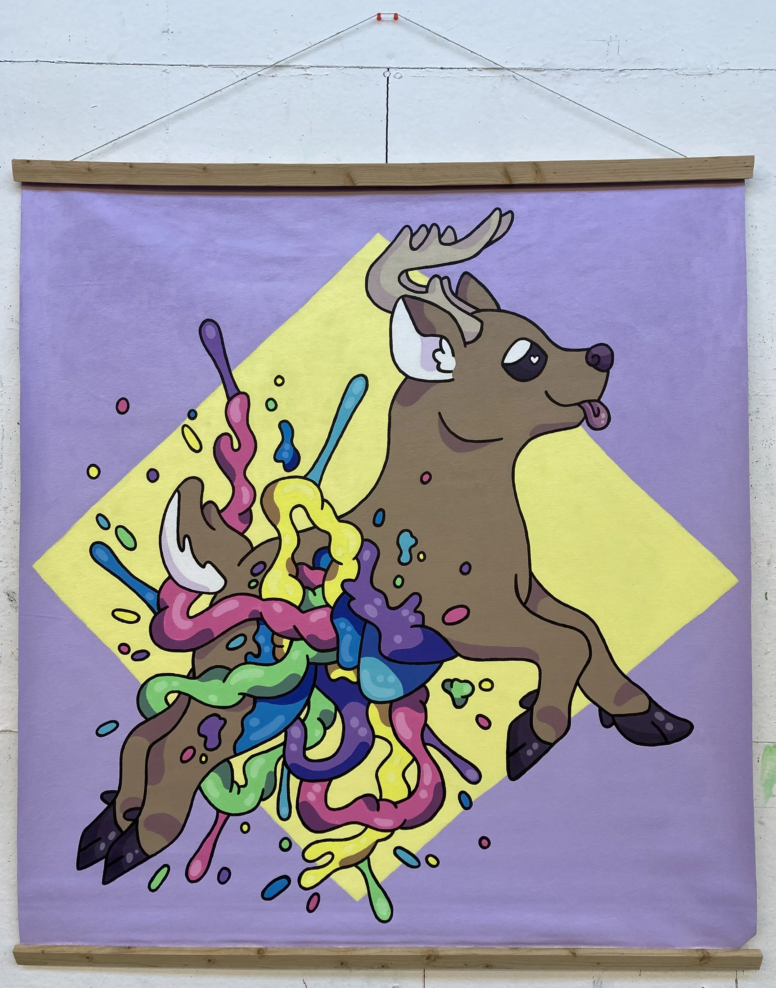 Triumphant, 2022, acrylic on canvas, 56.5" x 51.5"