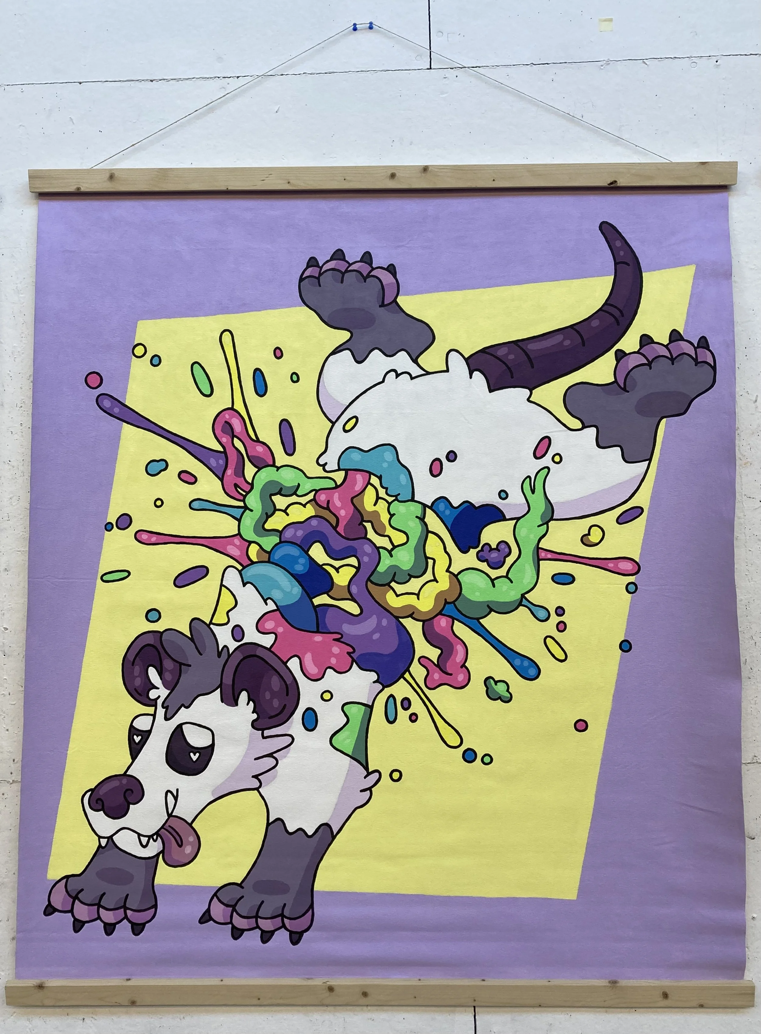 No Guts, 2022, acrylic on canvas, 55.25" x 47.25"