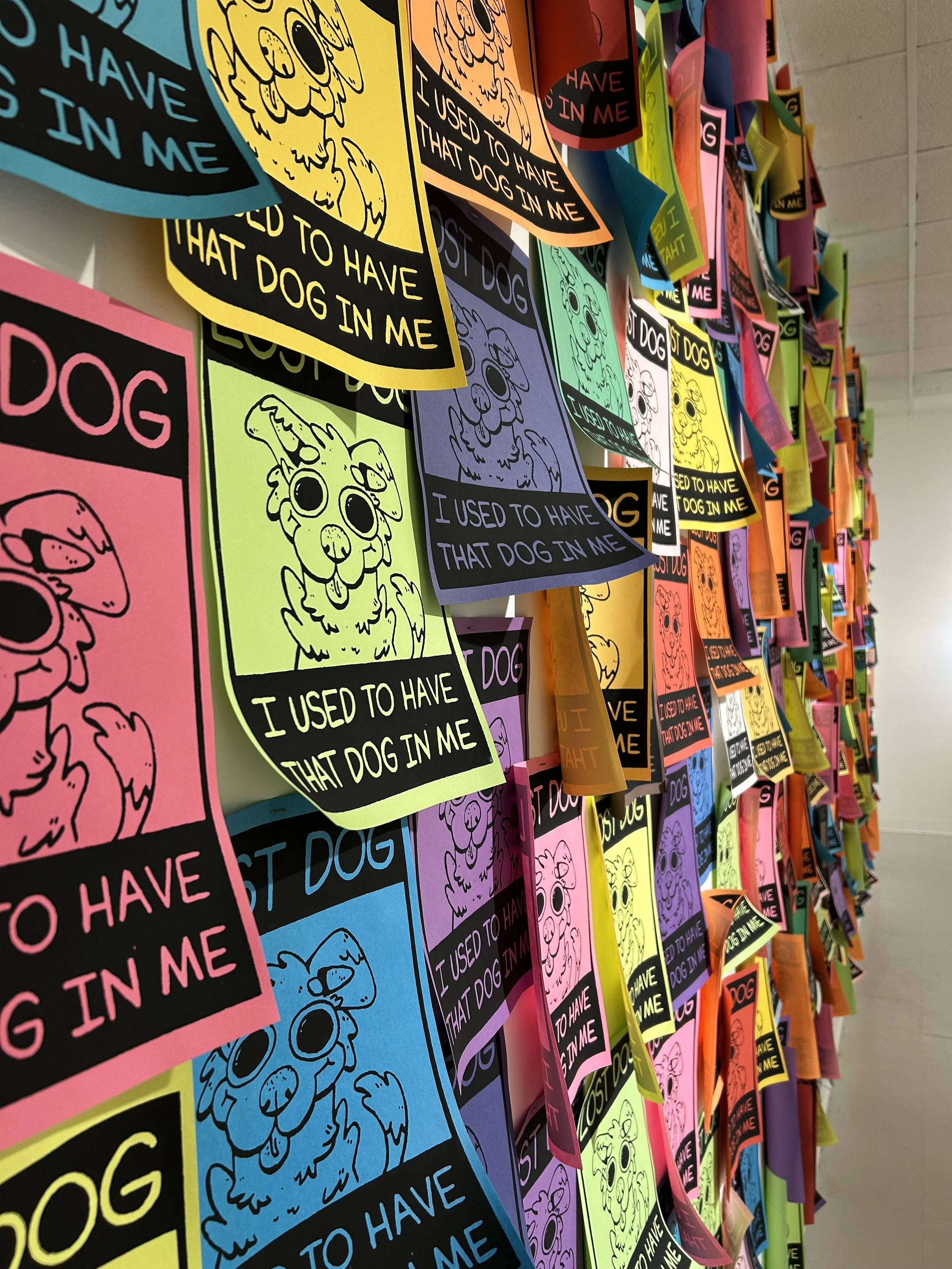 I Lost My Dog, 2025, screen print installation