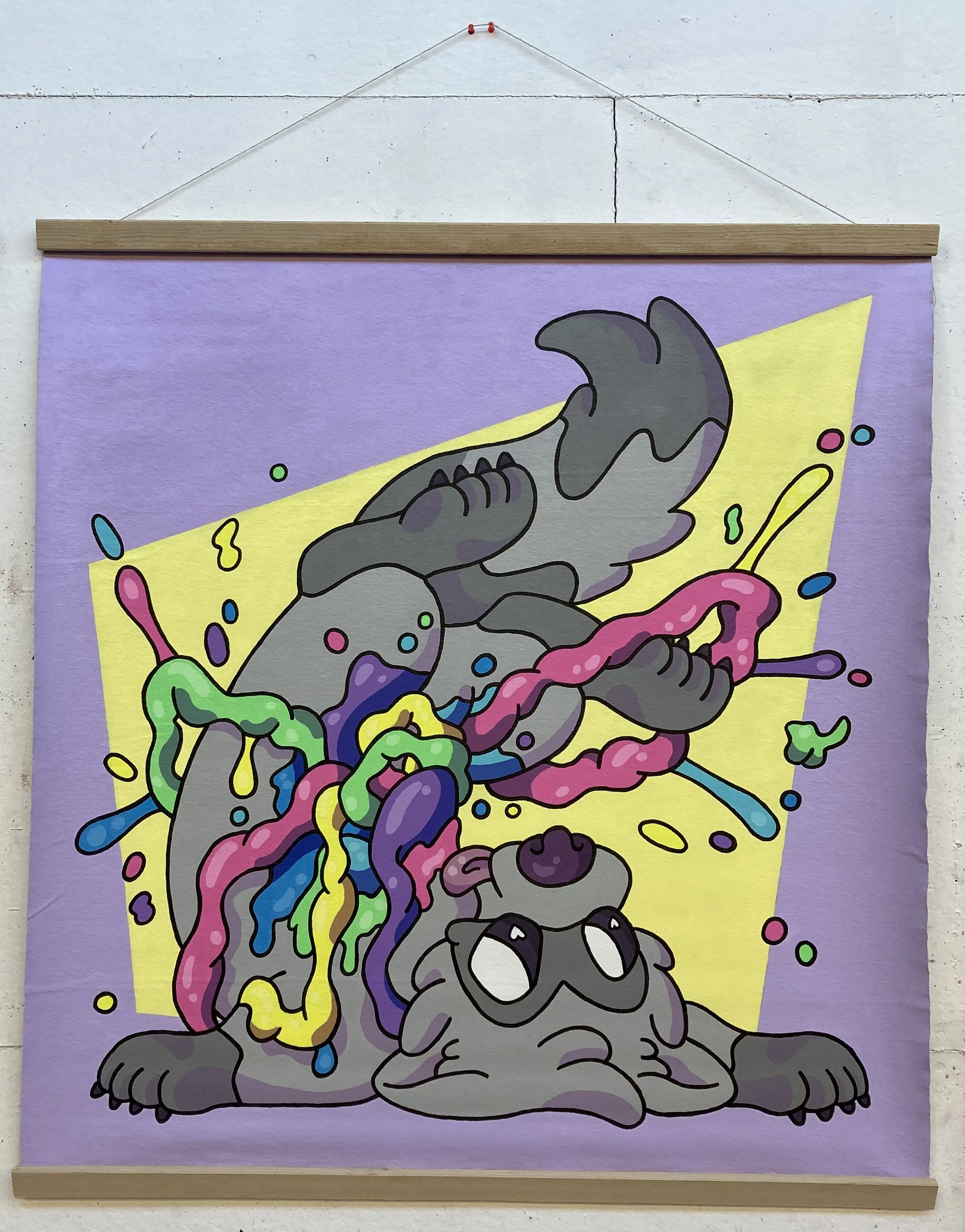 Until Death, 2022, acrylic on canvas, 48.25" x 44.75"