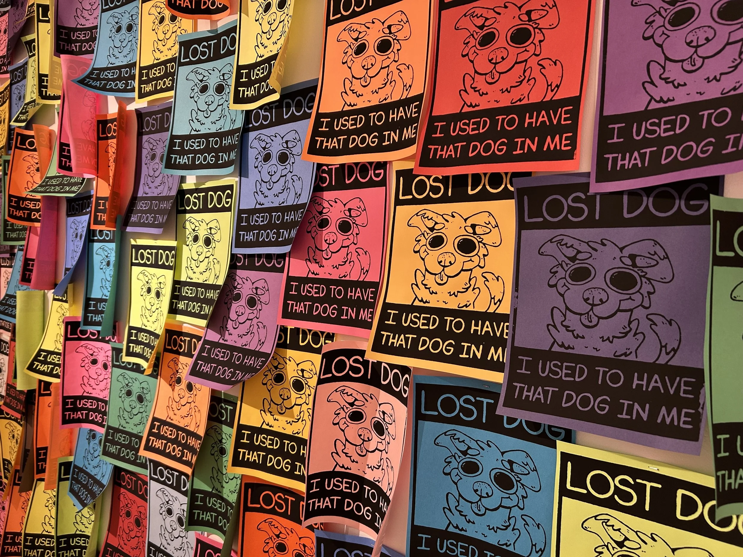 I Lost My Dog, 2025, screen print installation