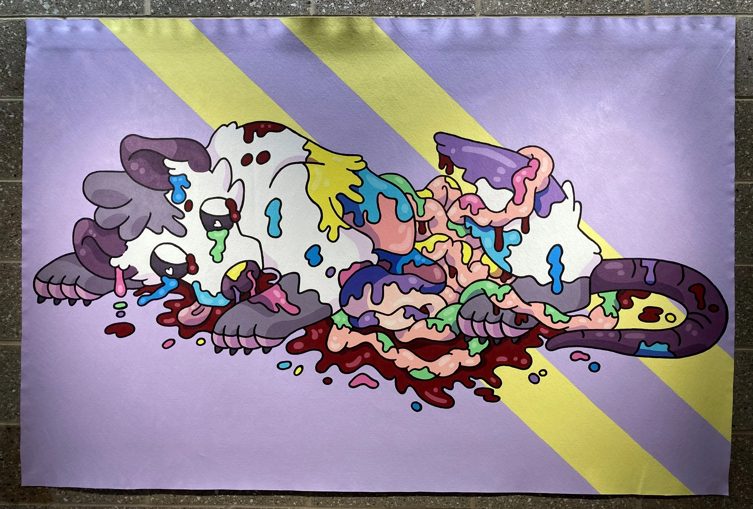 Bright Eyes, 2023, acrylic on canvas, 45.75" x 68"