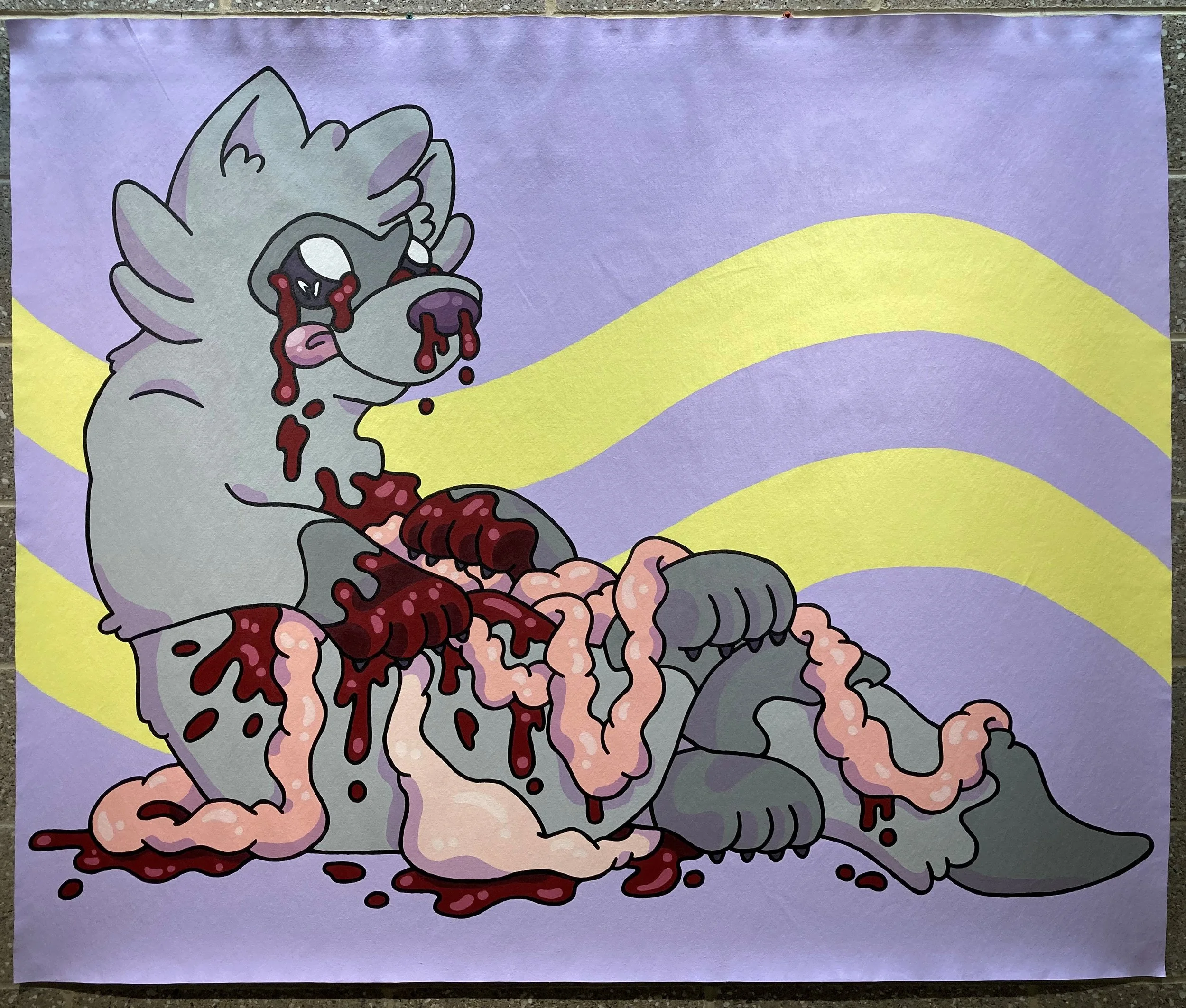 Fallen Angel, 2023, acrylic on canvas, 47.5" x 56.75"