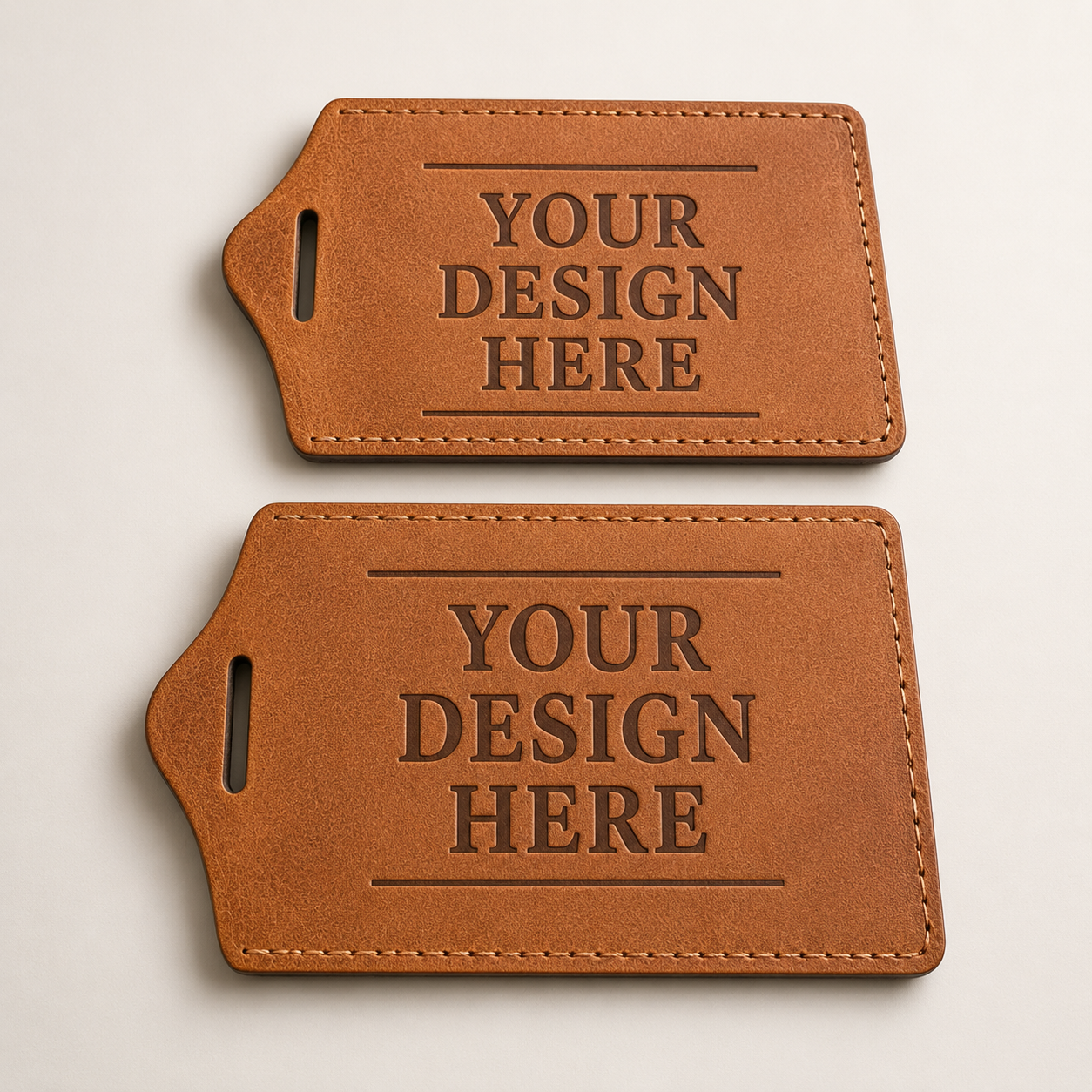 Pair of Custom Leather Luggage Tag