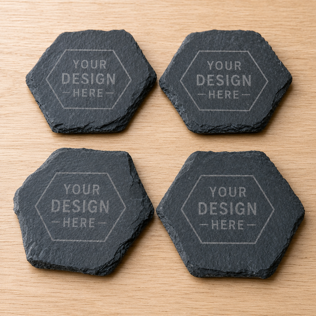 Custom Slate Coaster Set