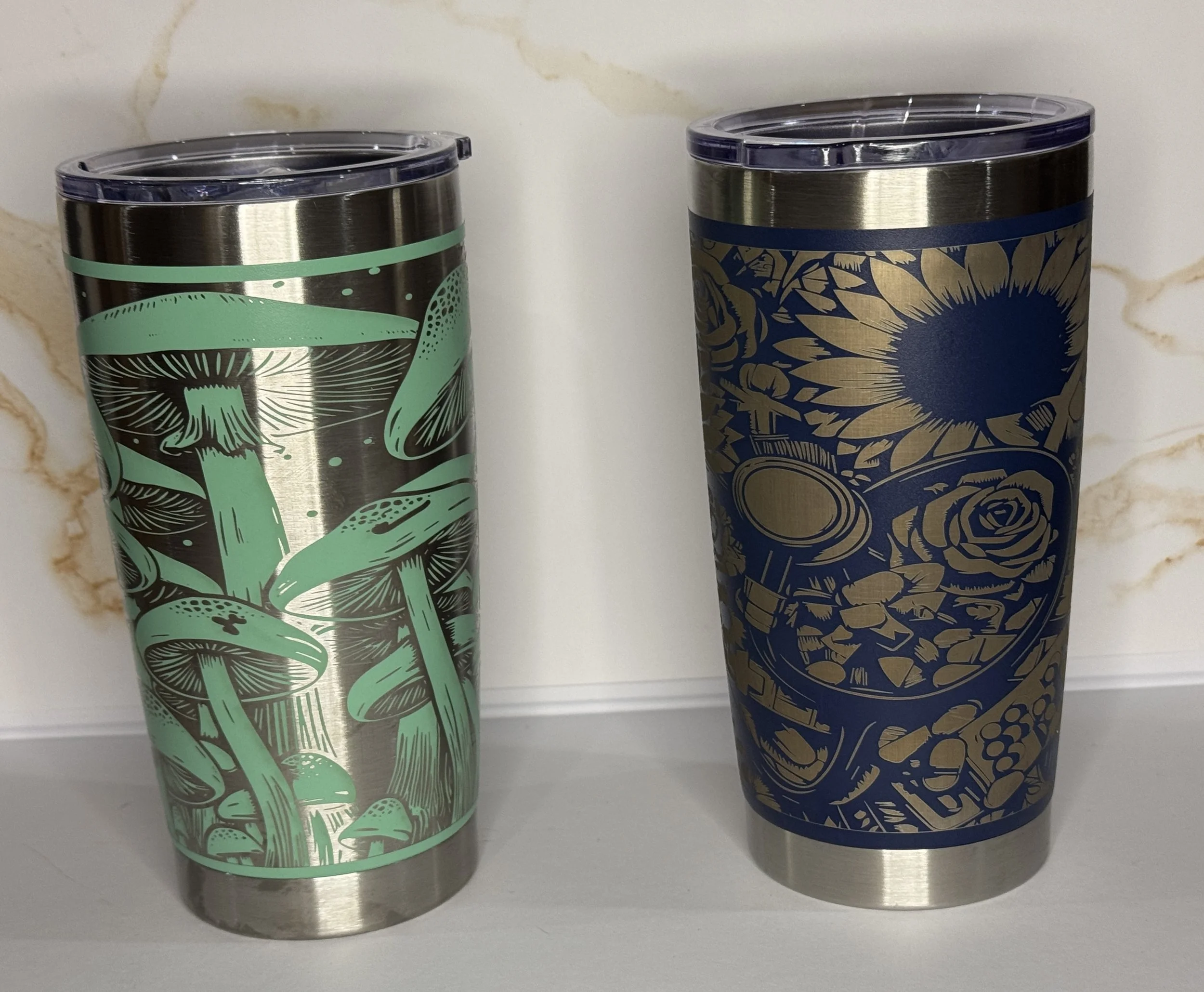 Sunflowers & Stethoscope Engraved Tumbler — 20 oz