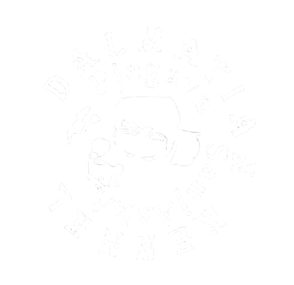 Black and white logo featuring a face wearing glasses at the center, surrounded by circular text that reads 'PALM BEACH DIALYSIS EAST COAST.'