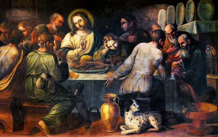 "Last supper" - a painting found in a monastery in Croatian village of Zaostrog created in 17th century
