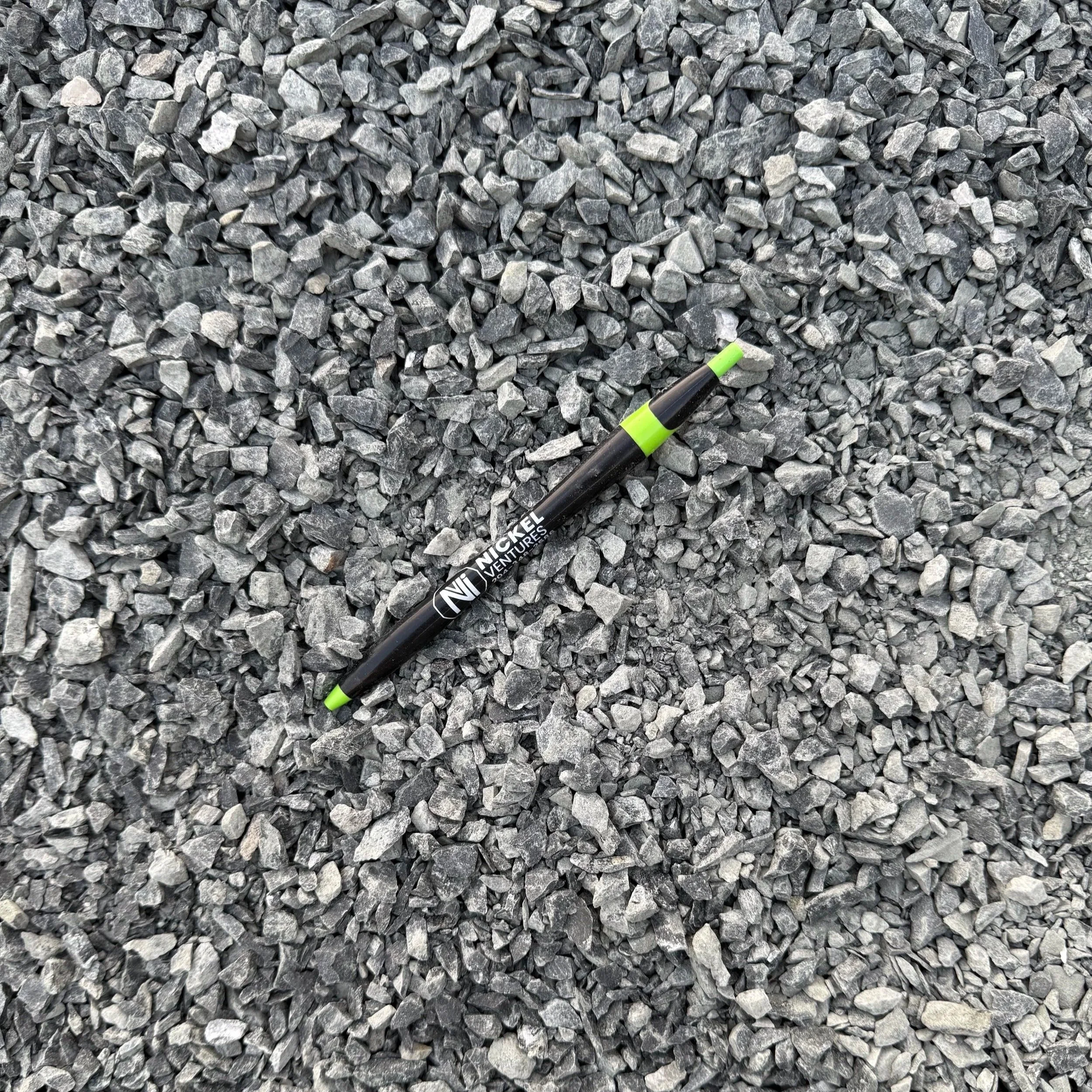3/4” down black granite