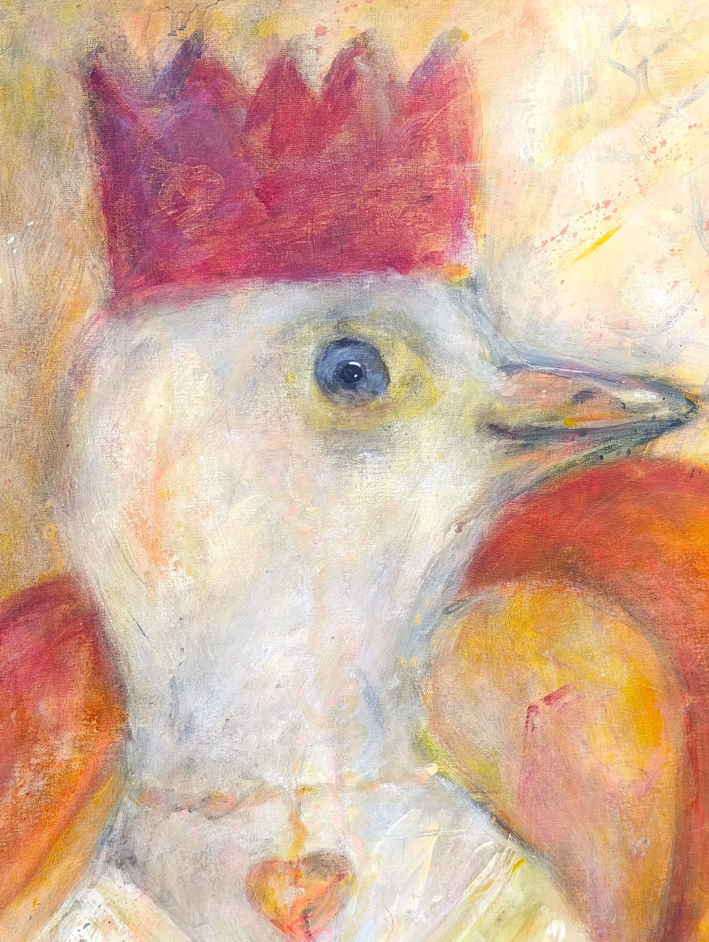 Detailed view of the thin paint layers and subtle transitions in The Cup of Faith by Kasia Ślusarczyk.