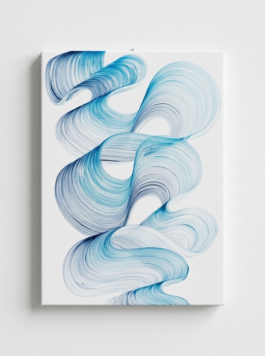 blue art painting moder art