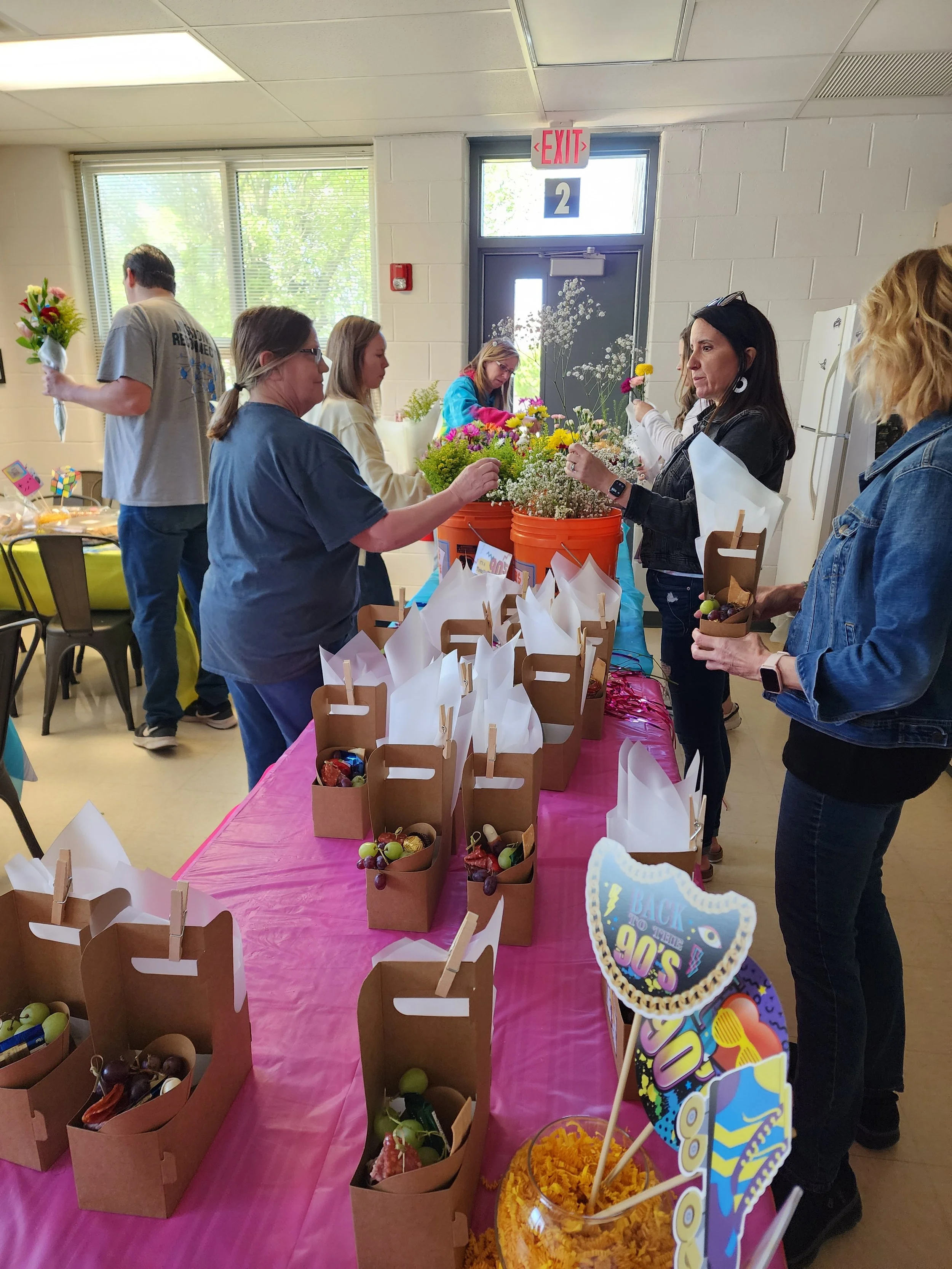 Staff enjoyed choosing the flowers of their choice. 