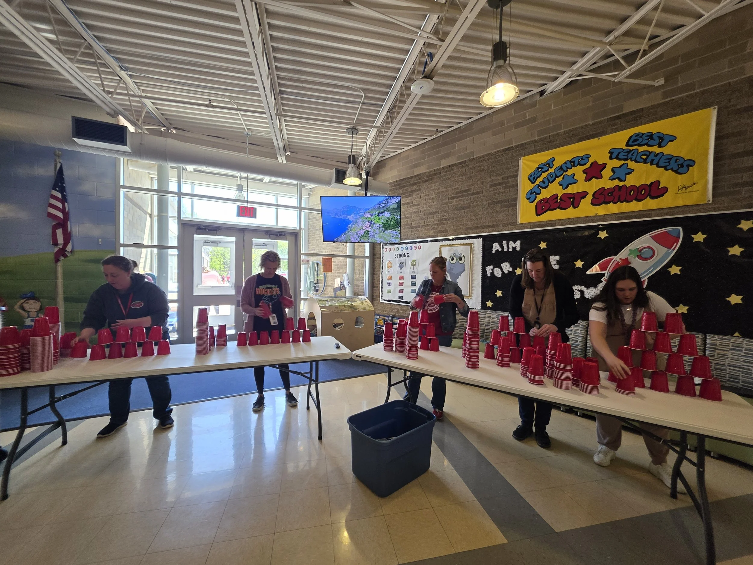 A Little Friendly Competition: Team challenges brought staff together for some laughter, encouragement, and good-natured competition.