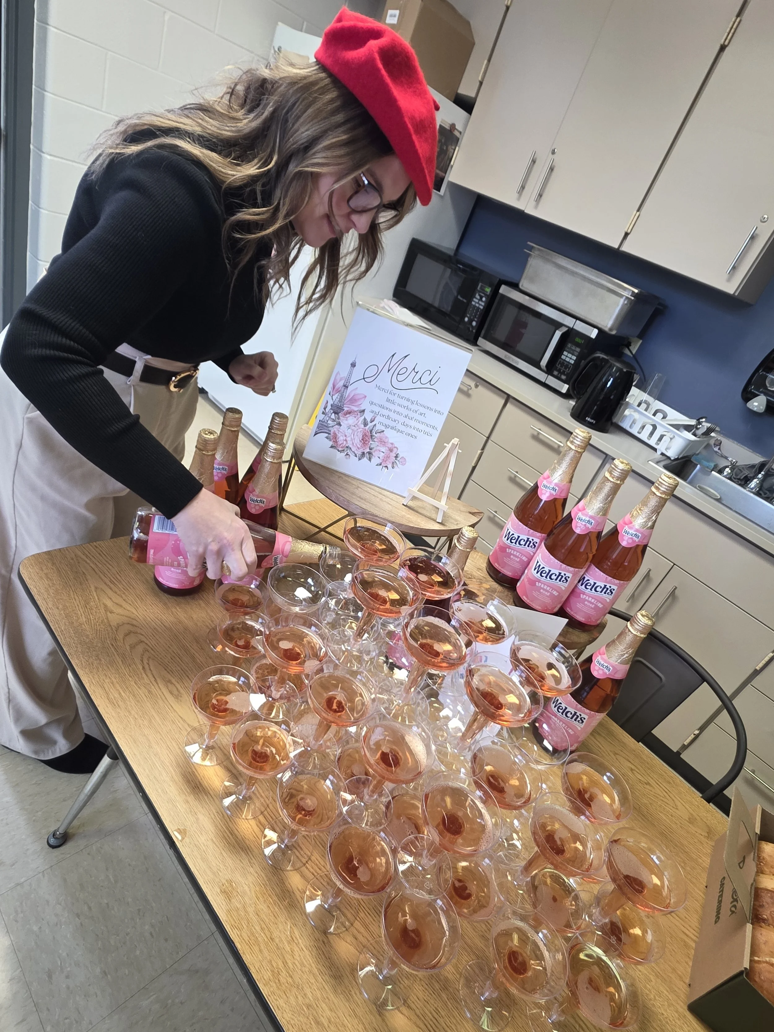 A Taste of Paris: A little Parisian-inspired celebration with sparkling drinks and a special toast to the people who make our school wonderful.