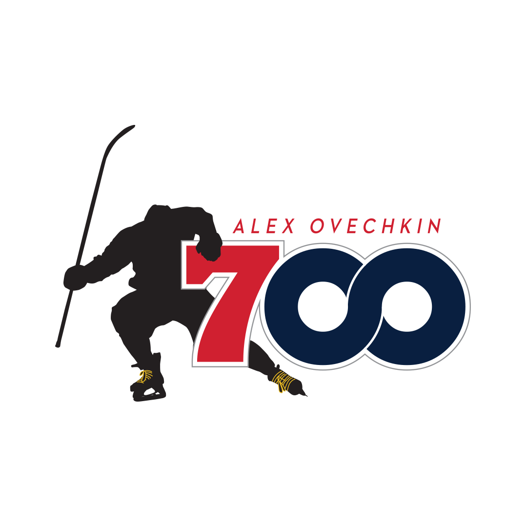 Logo commemorating Alex Ovechkin's 700th career goal. I designed this with the idea of displaying Ovi's personality by incorporating the silhouette of him celebrating a goal. The 00 was designed to look like an infinity symbol to show he wasn't done 