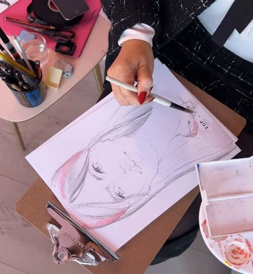 Live event luxury fashion brand sketching london mayfair