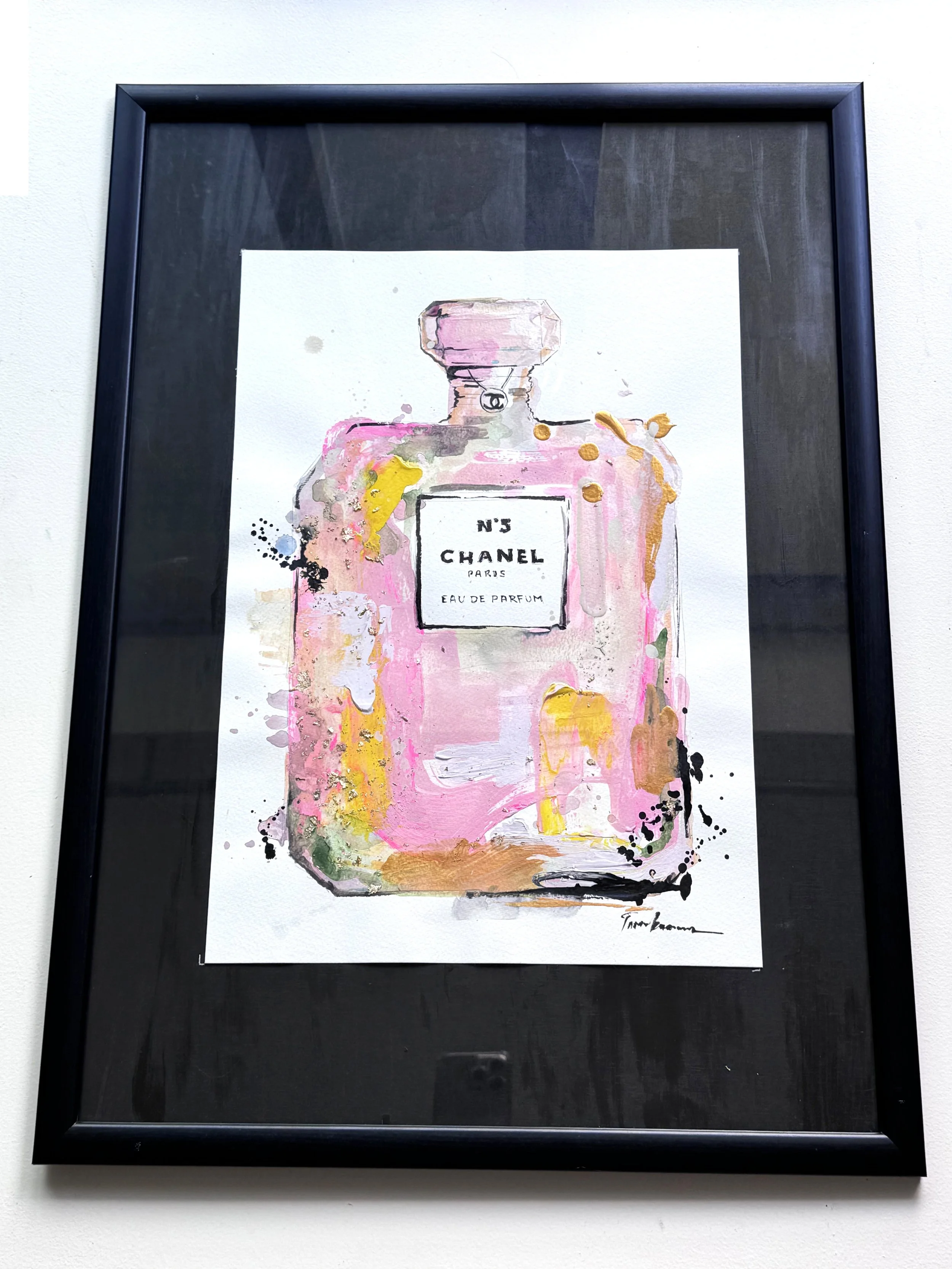 PINK COCO No. 5 Inspired Perfume bottle artwork on card