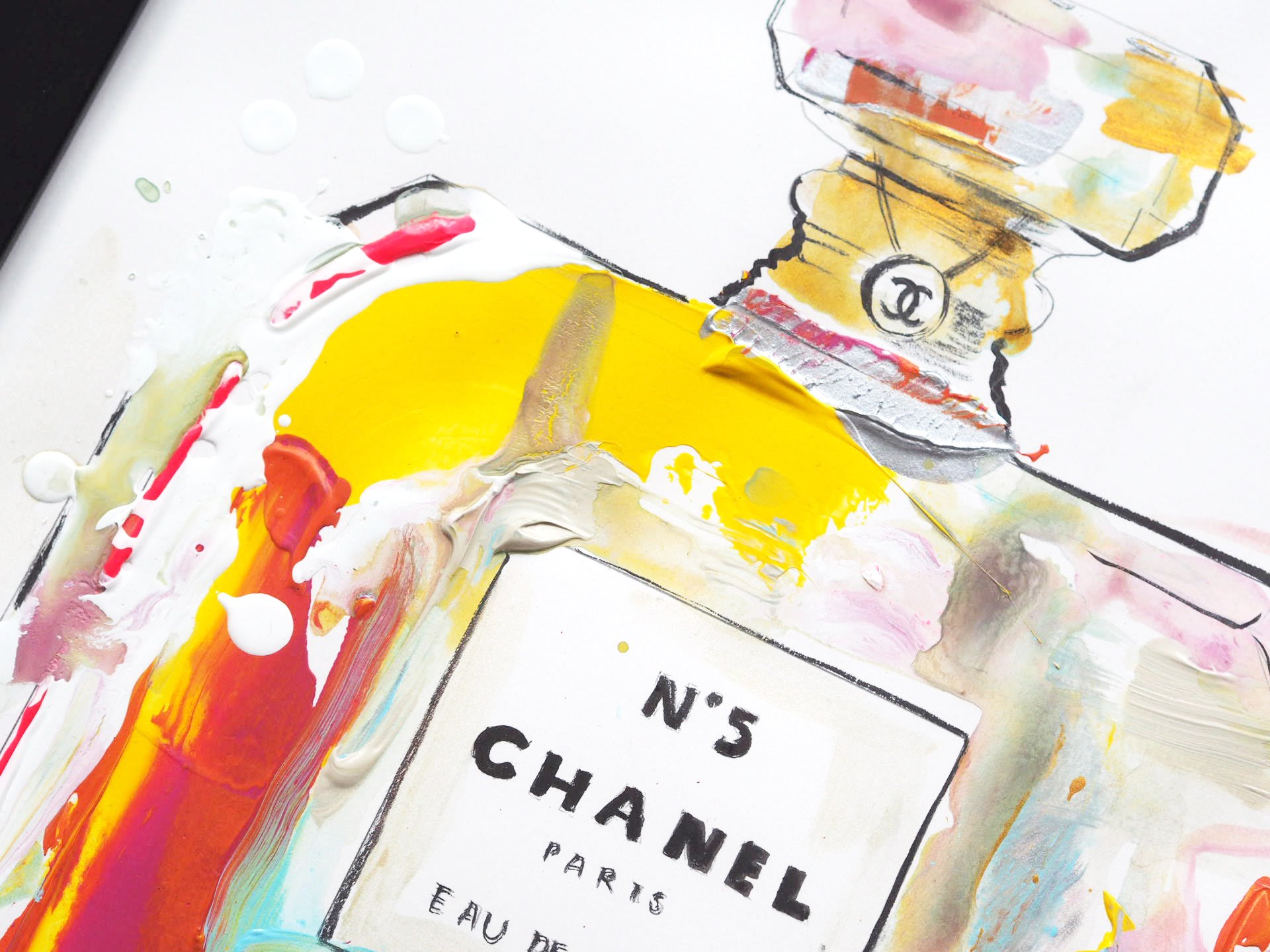 YELLOW COCO No. 5 Inspired Perfume bottle artwork on card