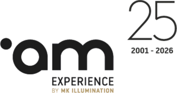 Logótipo da AM Experience com referência atual ao seu 25.º aniversário.