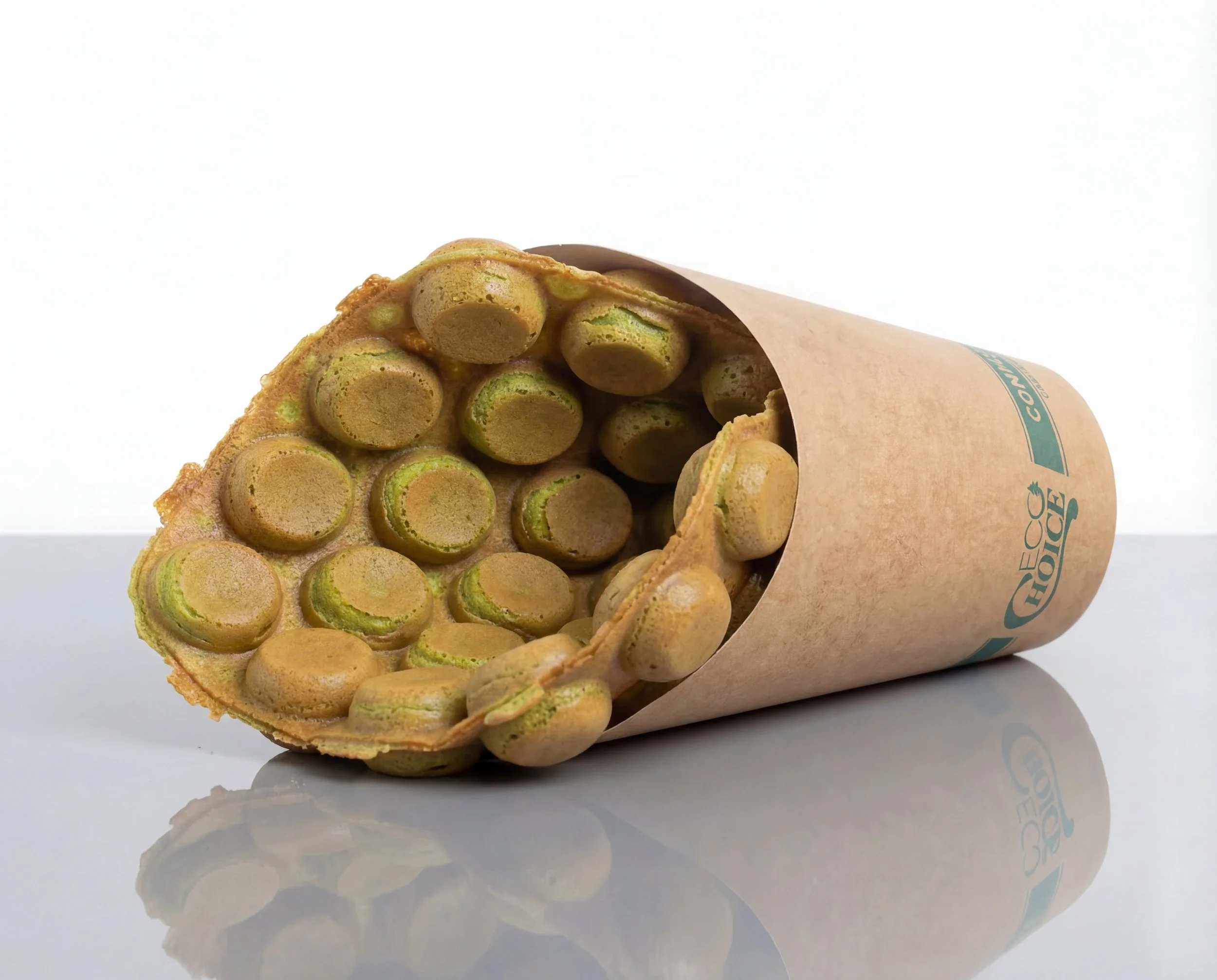 Bubble Waffle - Matcha Flavor