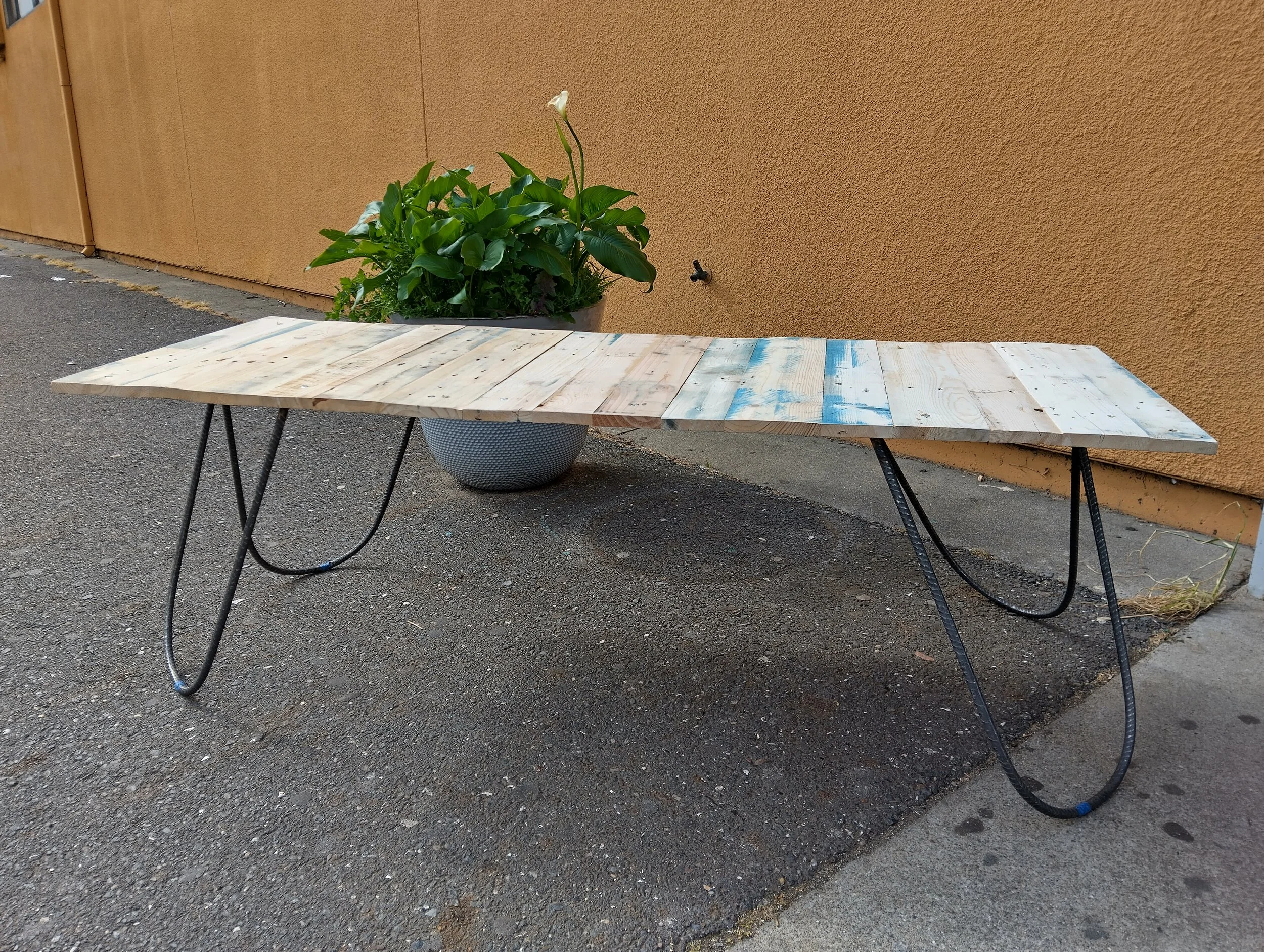 Classroom coffee table made with students.