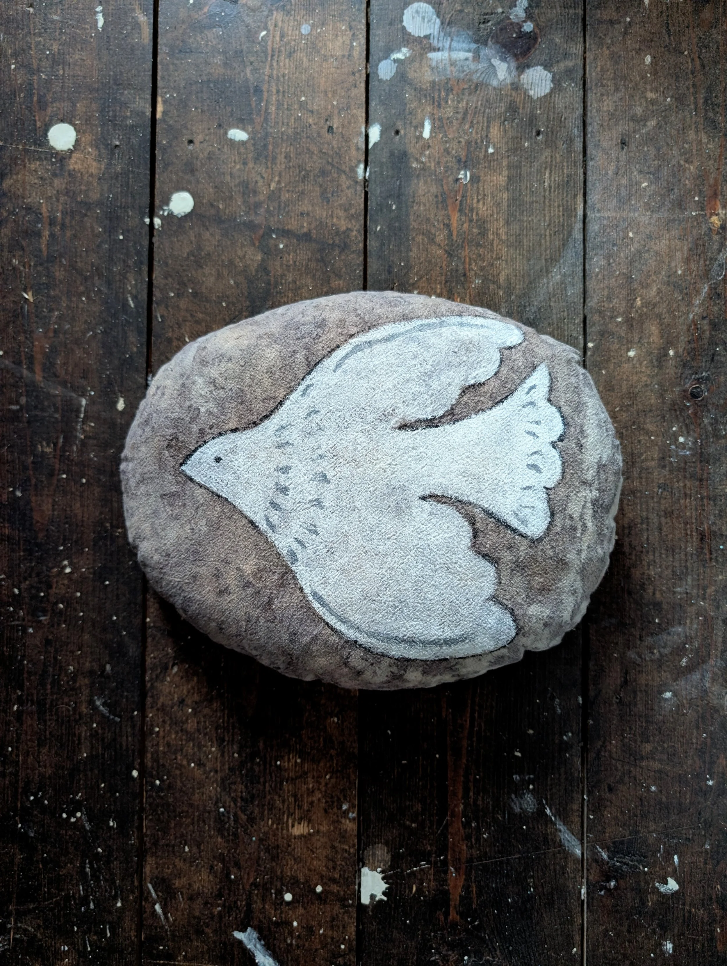 Smelly Bird Lavender & Rose Filled Pillow- White