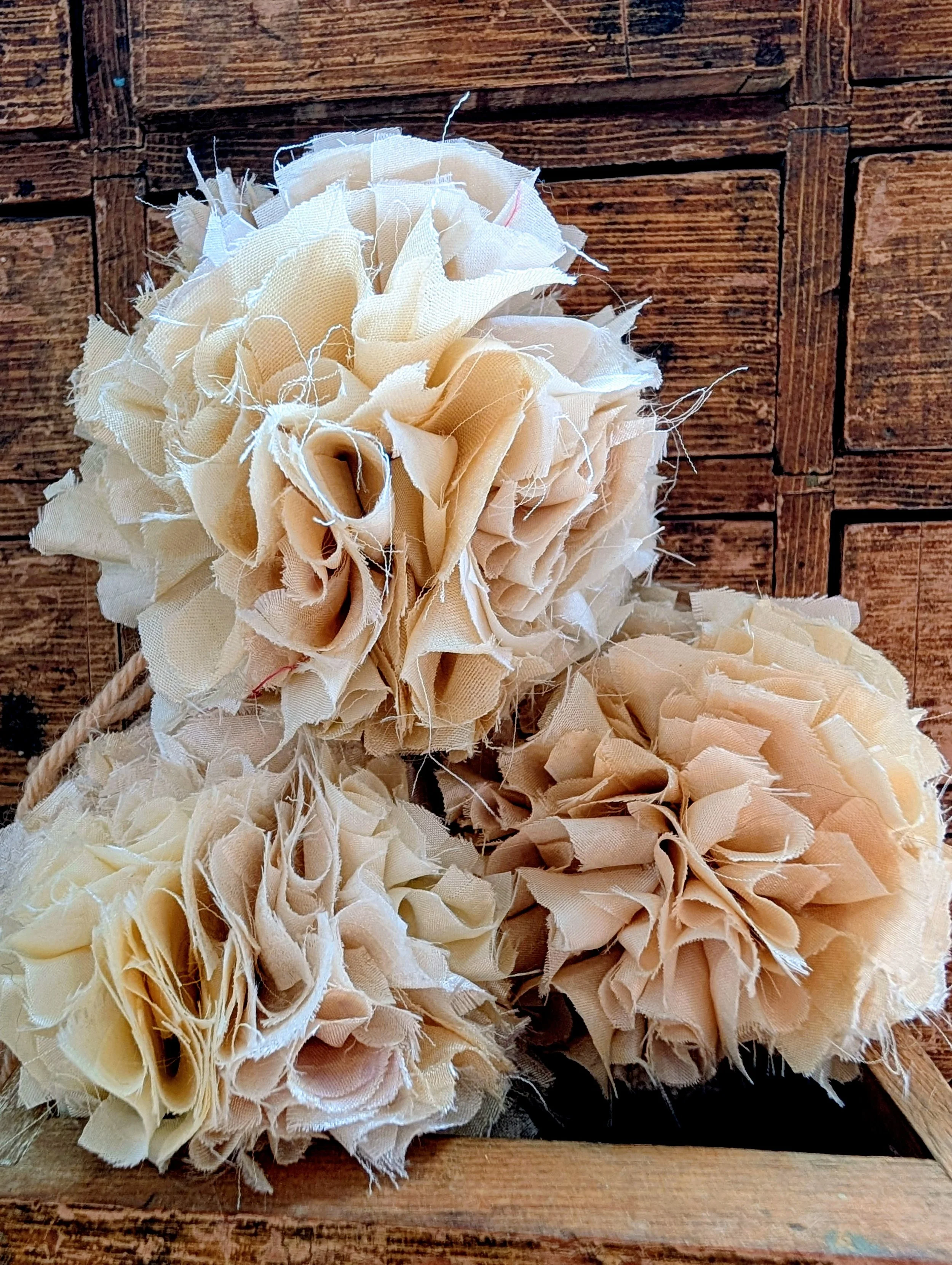 Luxurious Artisan Vintage Pure Silk Pom-Poms