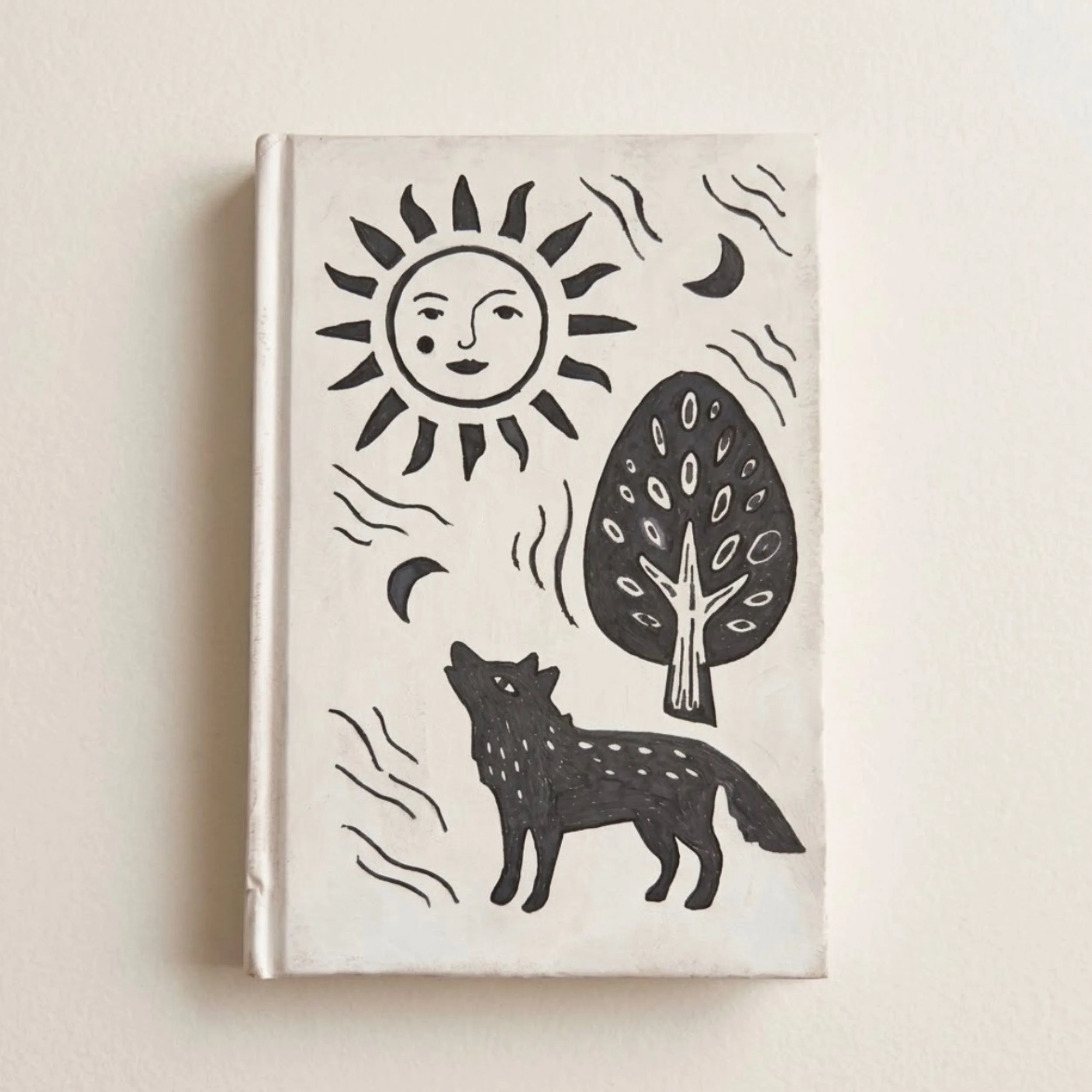 Sun, Moon and Wolf Hand-Drawn Journal