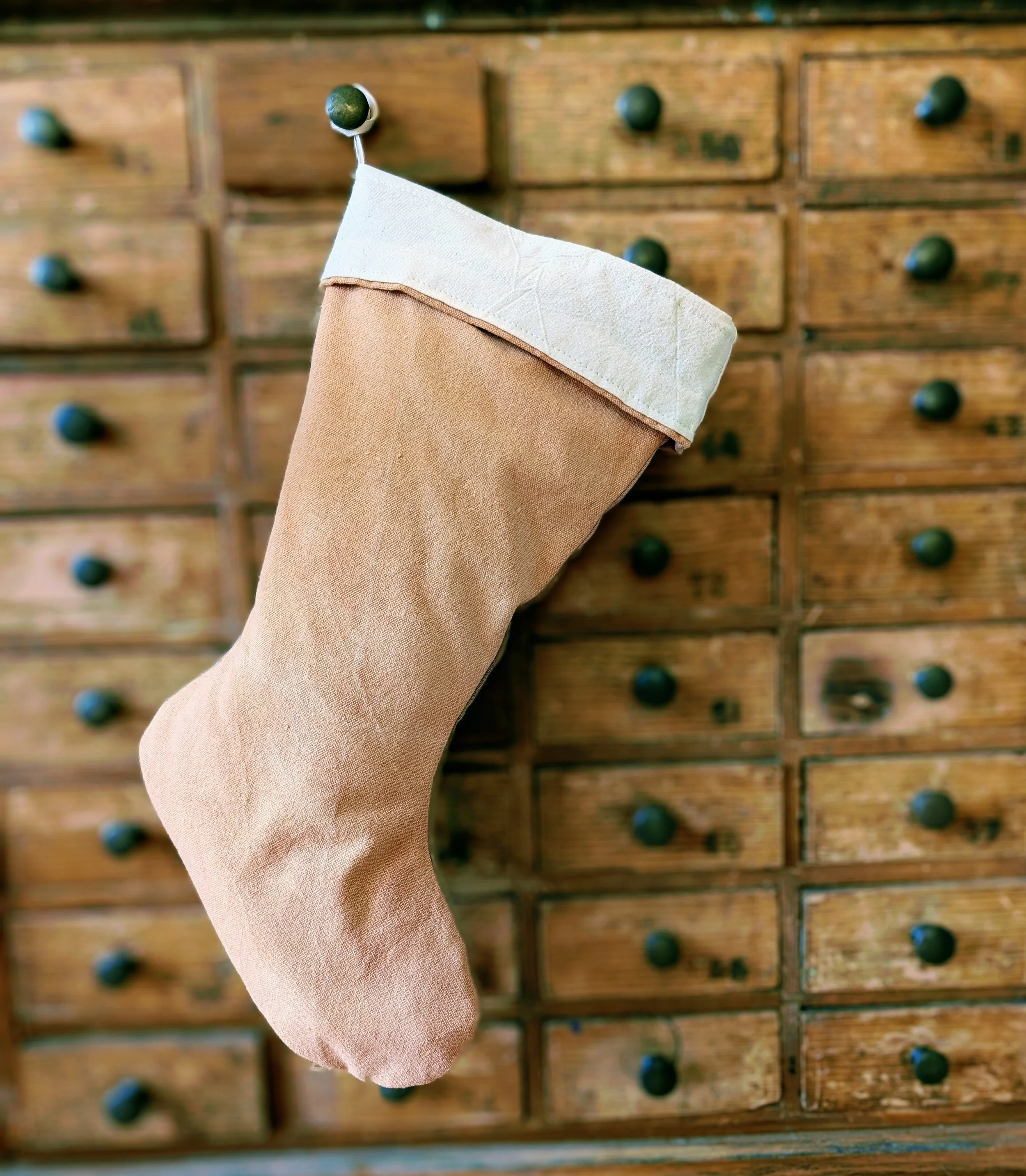 Plant-Dyed Christmas Stocking