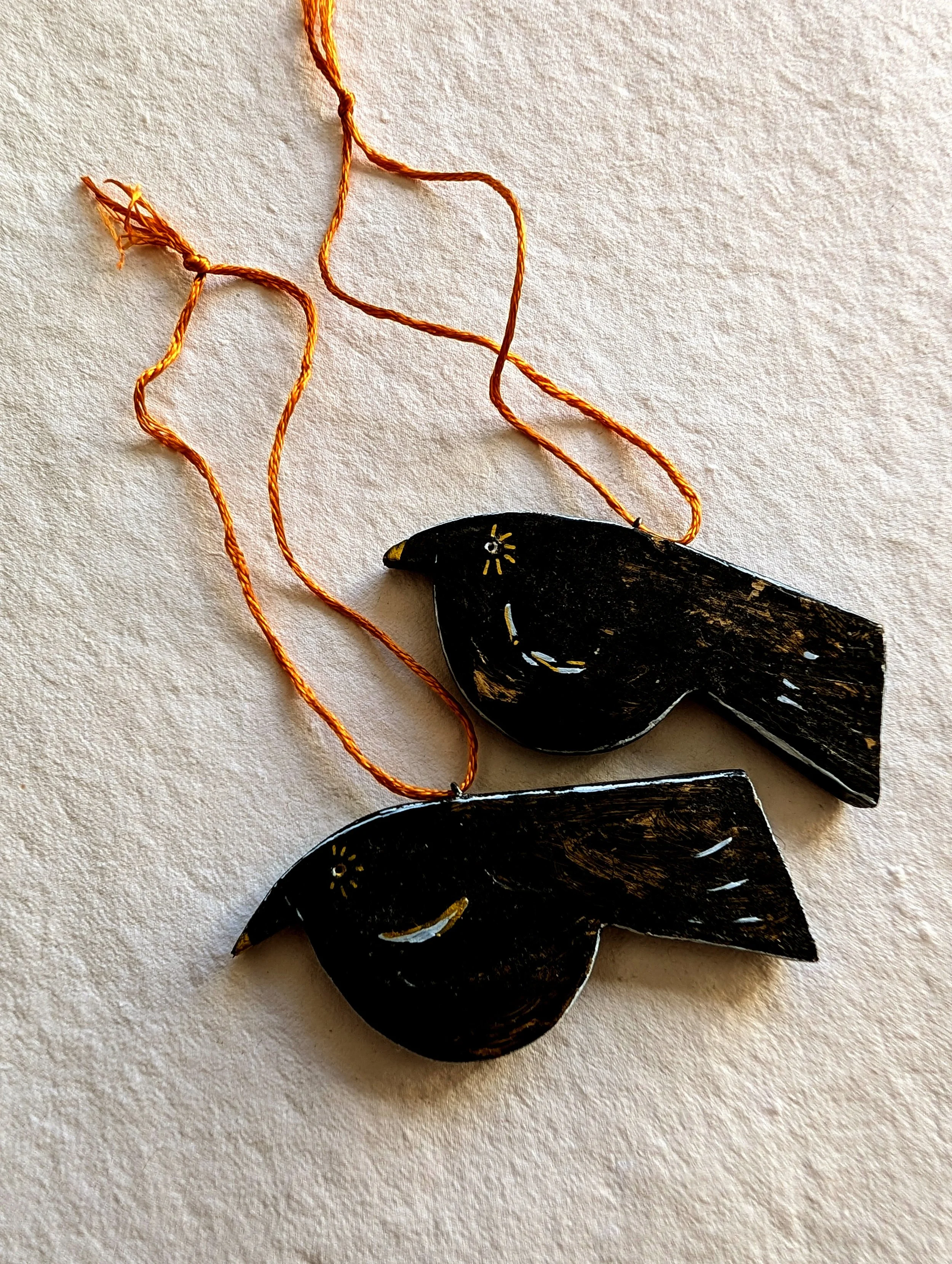 A Pair of Solstice Birds Hanging Decorations