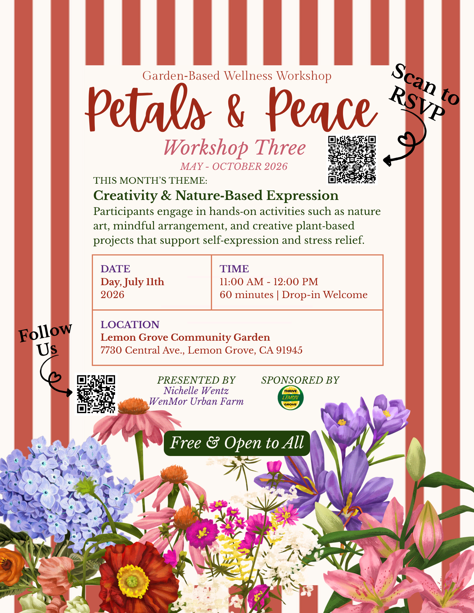 Workshop 3 of the Petals & Peace Program