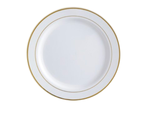 Gold & White Dessert Plates