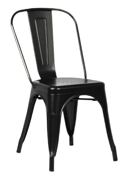 Metal Dining Chairs Gloss Black