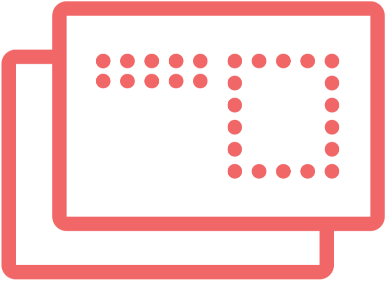 An icon of a presentation template
