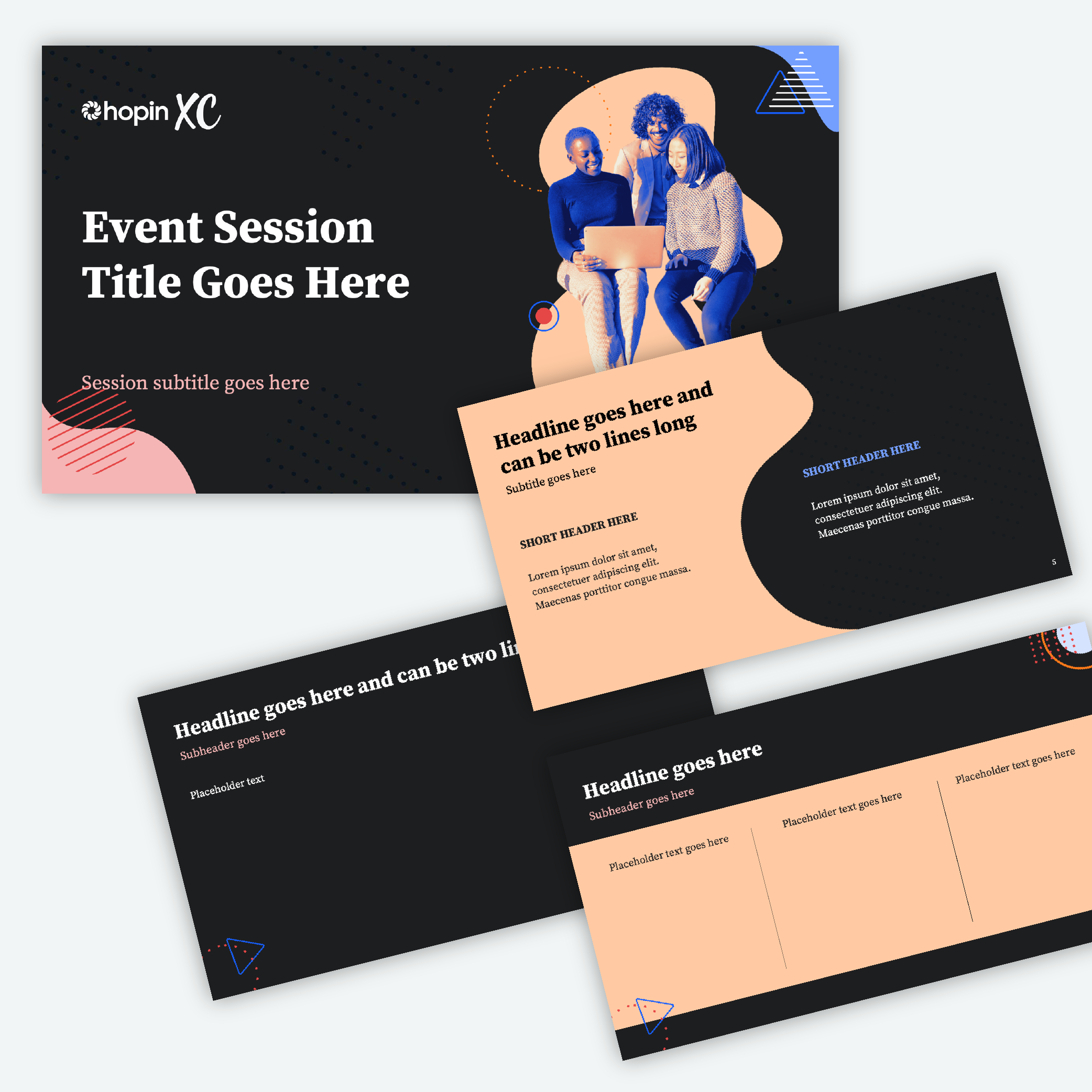 A presentation template was utilized by the client to create slideware used during the event.