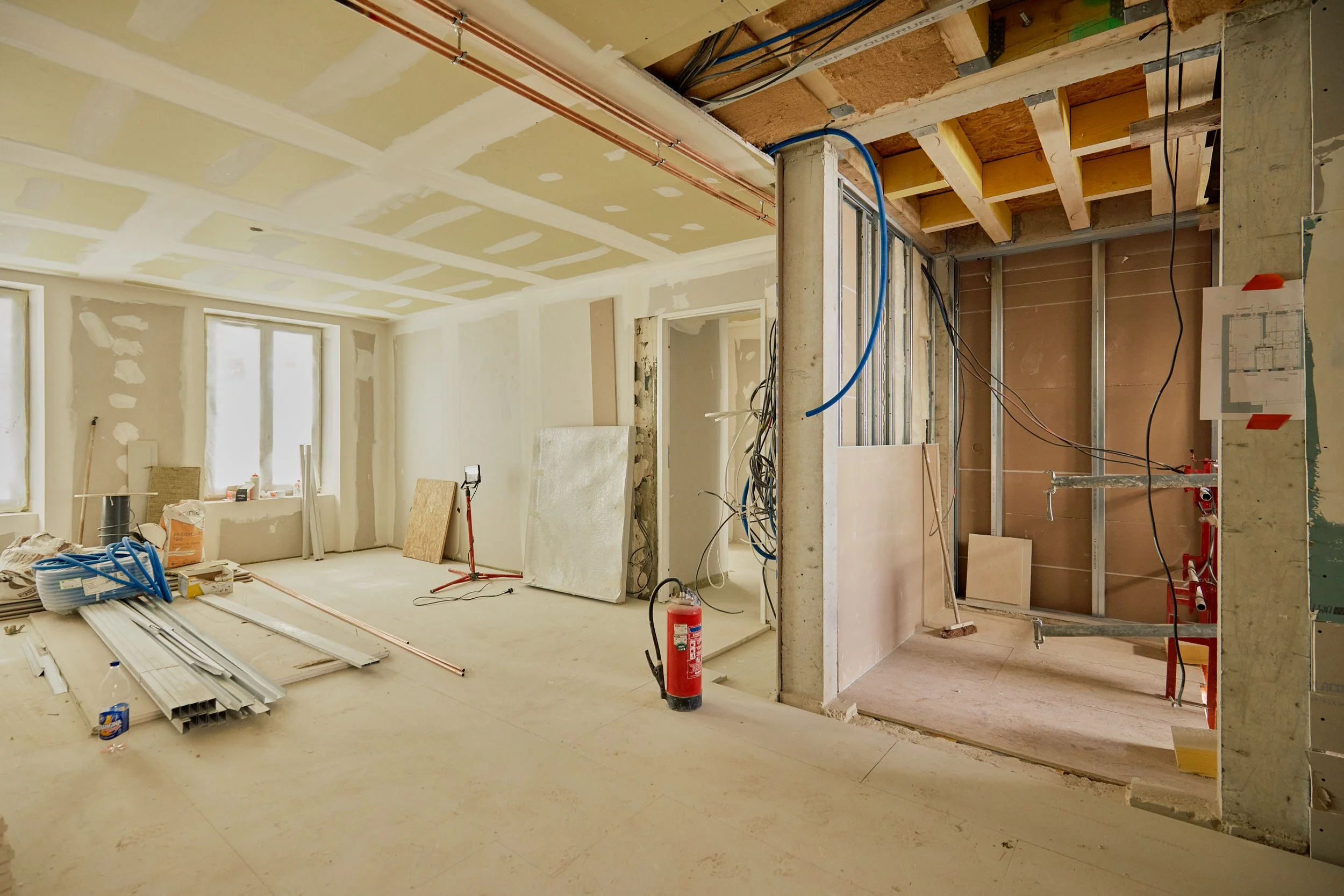 Chantier de logements rue Caillé, Paris 18e, AKR architecture, photographie de chantier Benoît Drouet