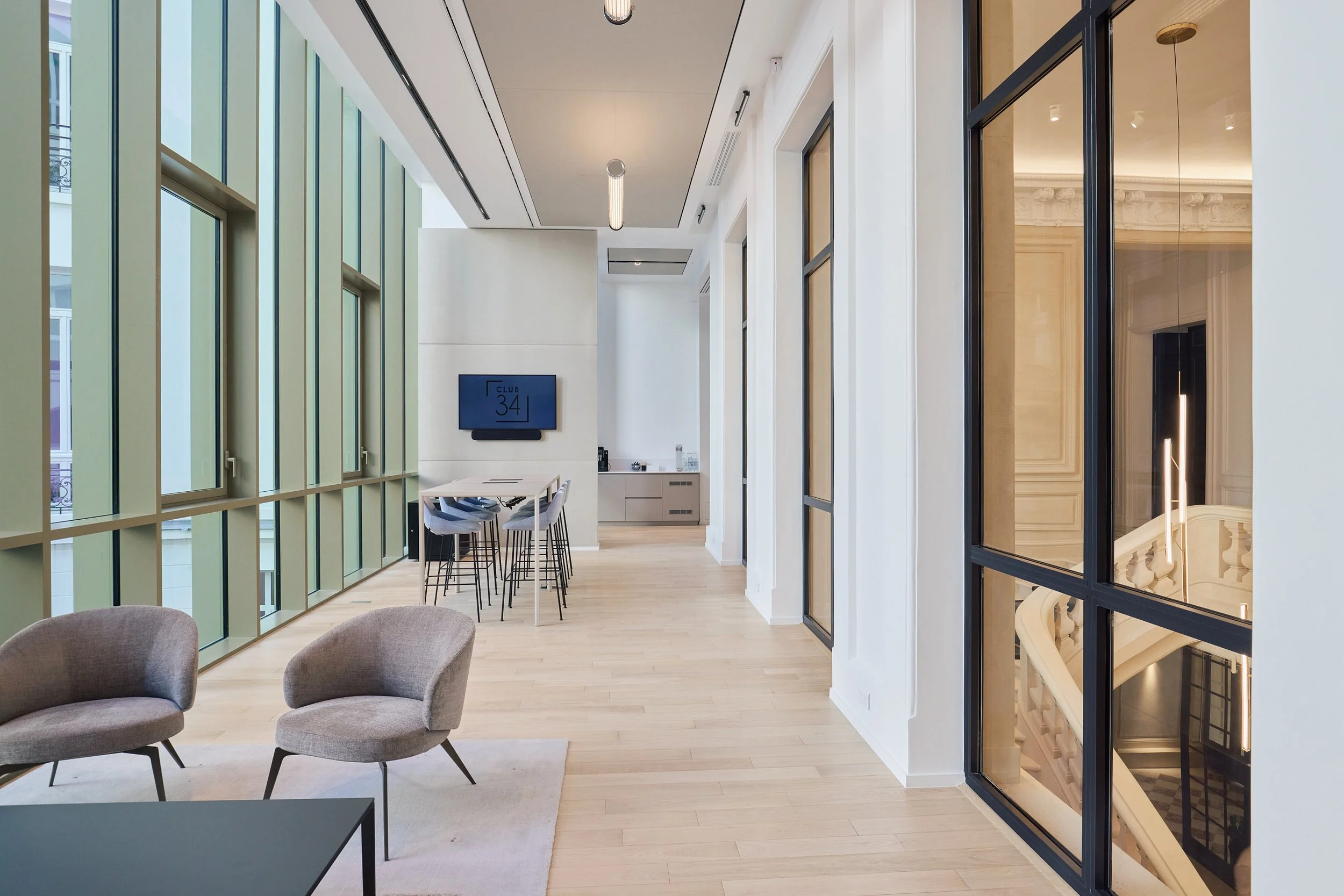 Bureaux LFP à Paris, SK&Associées, photographie d'architecture Benoît Drouet