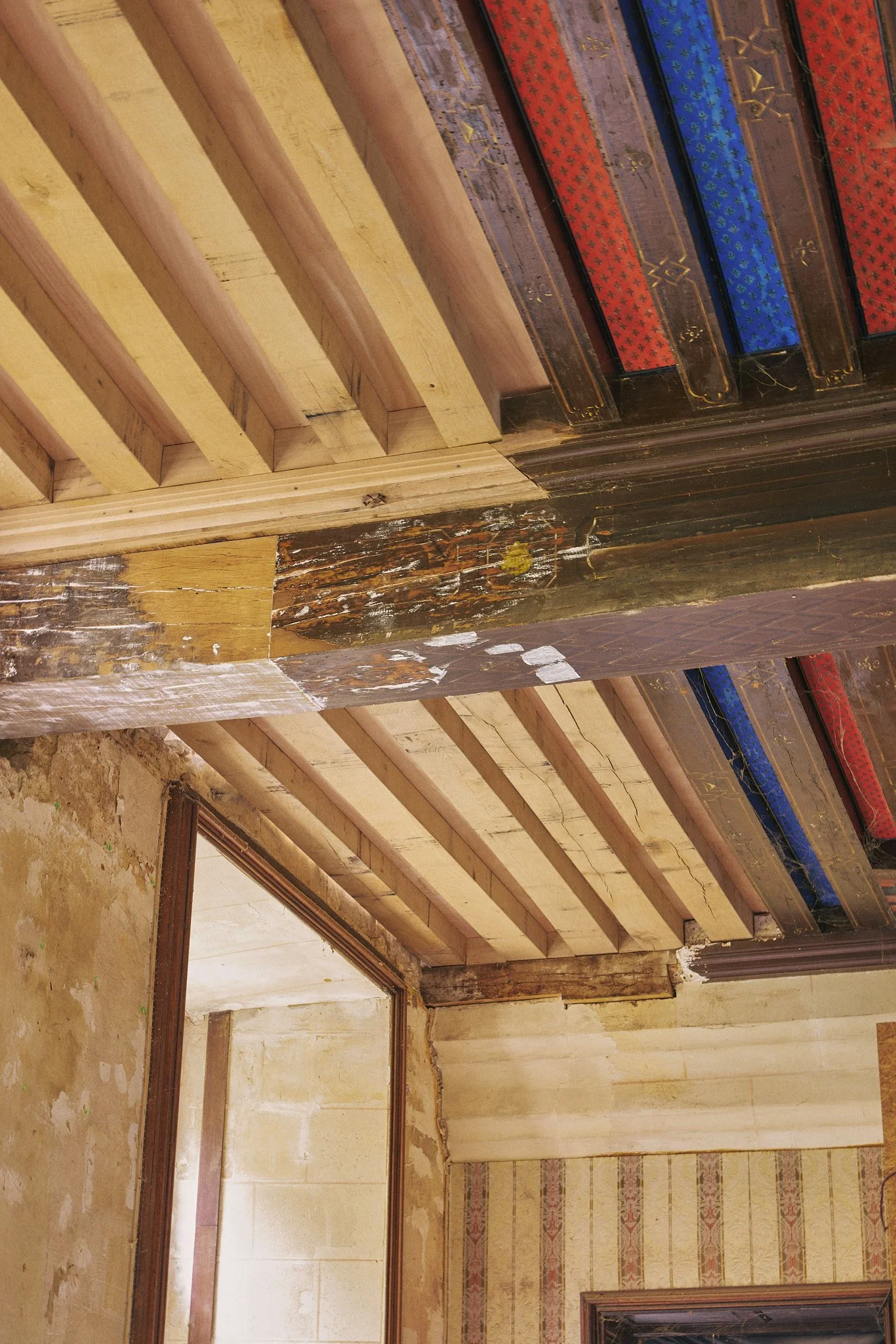 Chantier de restauration du Château de Vigny, Artene, photographie de chantier Benoît Drouet