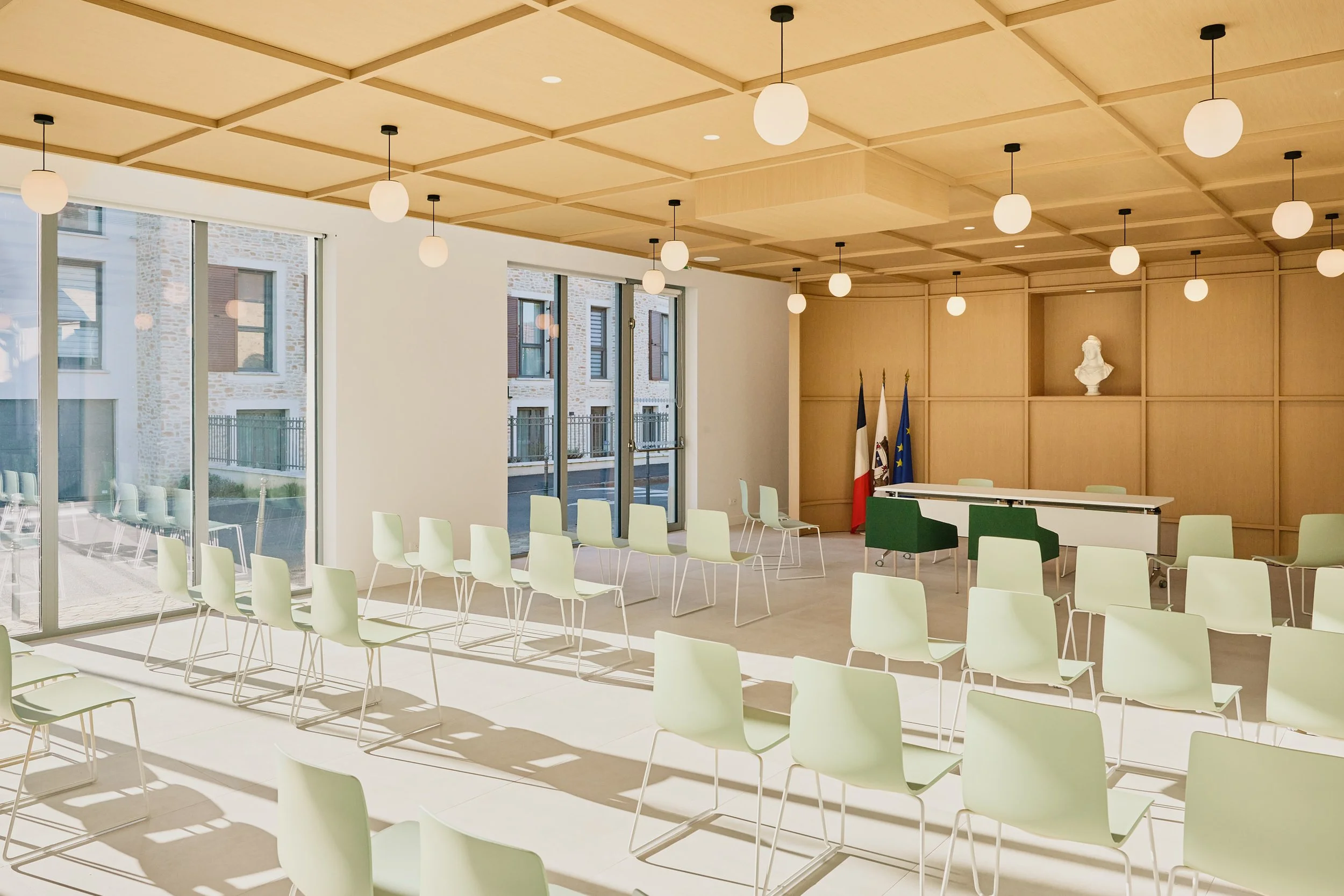 Salle des mariages d'Igny, Malabar Architecture, photographie d'architecture Benoît Drouet