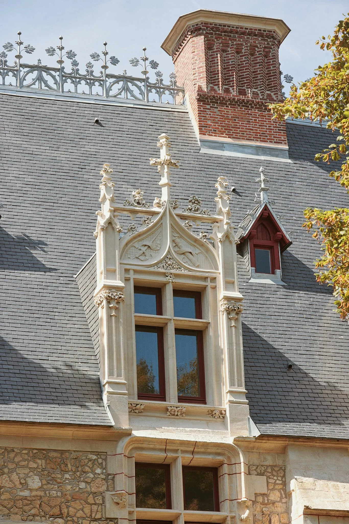 Chantier de restauration du Château de Vigny, Artene, photographie de chantier Benoît Drouet