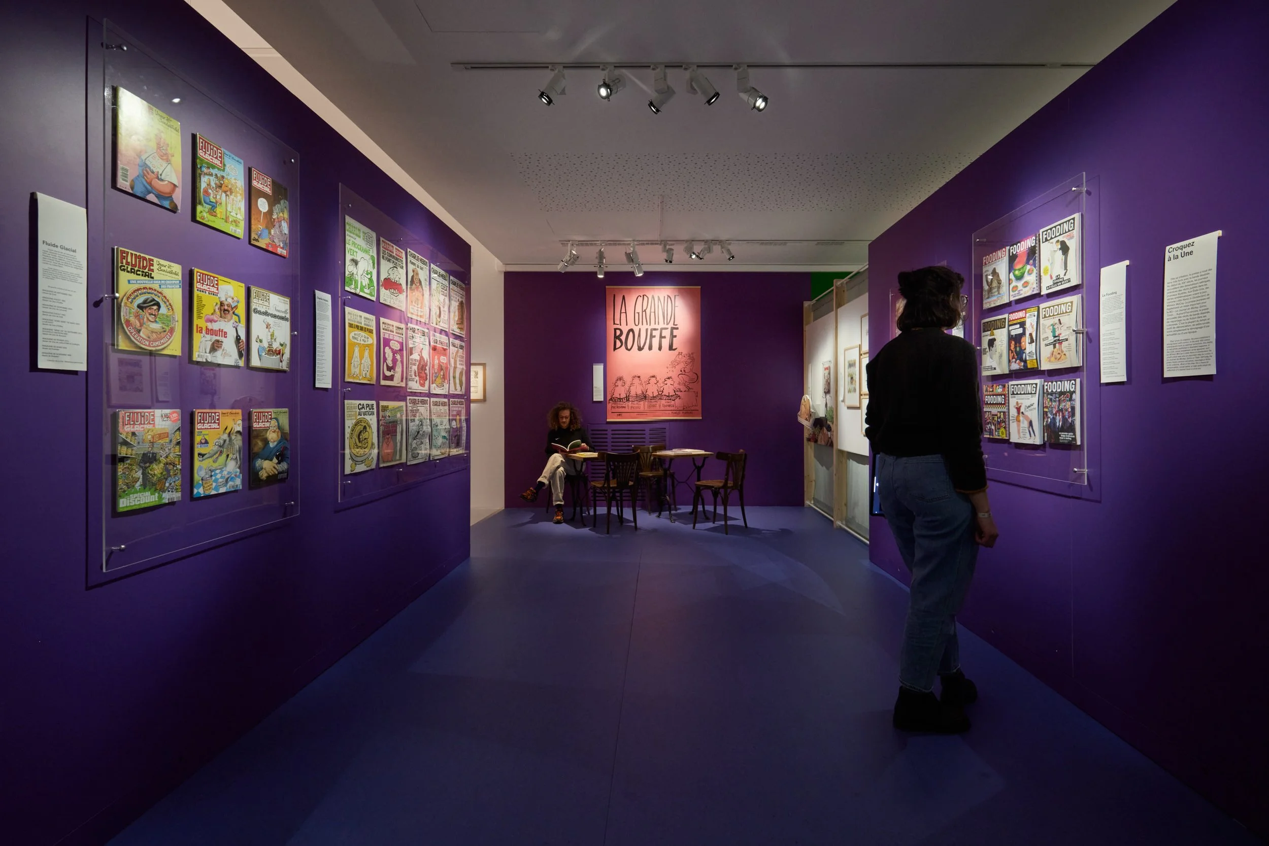 Exposition Croquez ! à la Cité internationale de la bande dessinée d'Angoulême, scénographie Soplo, photographie Benoît Drouet