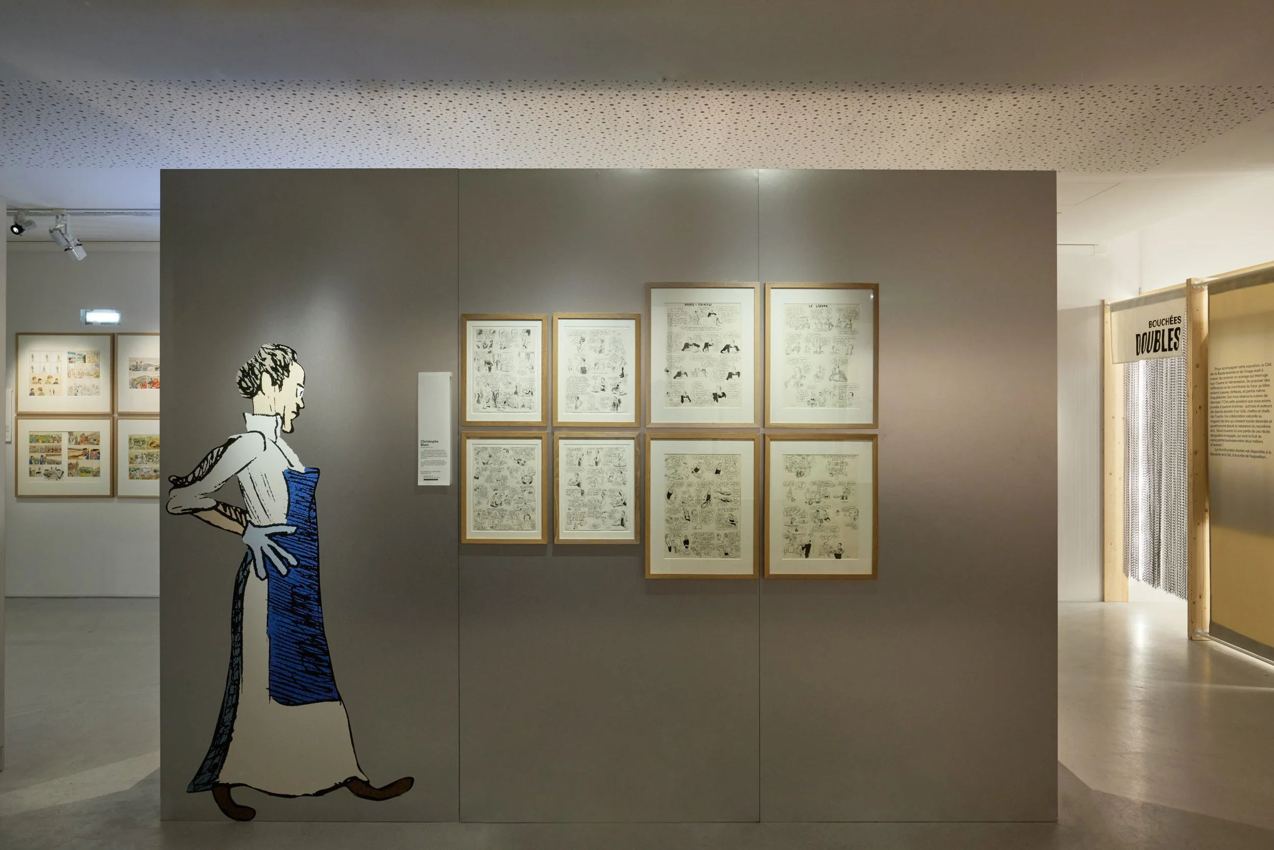 Exposition Croquez ! à la Cité internationale de la bande dessinée d'Angoulême, scénographie Soplo, photographie Benoît Drouet