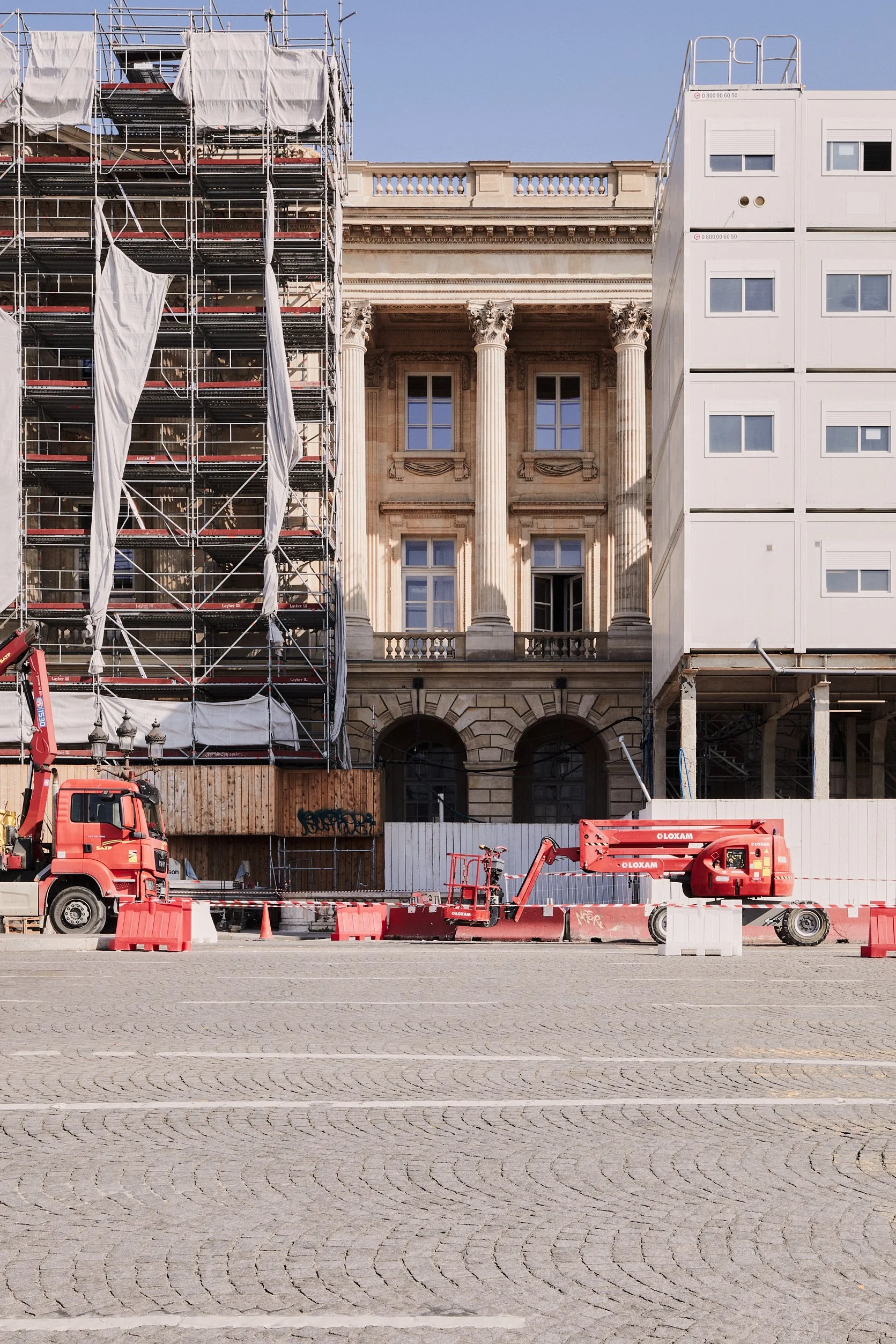 Chantier d'aménagement Morning à l'Hôtel de la Marine, Paris, photographie de chantier Benoît Drouet