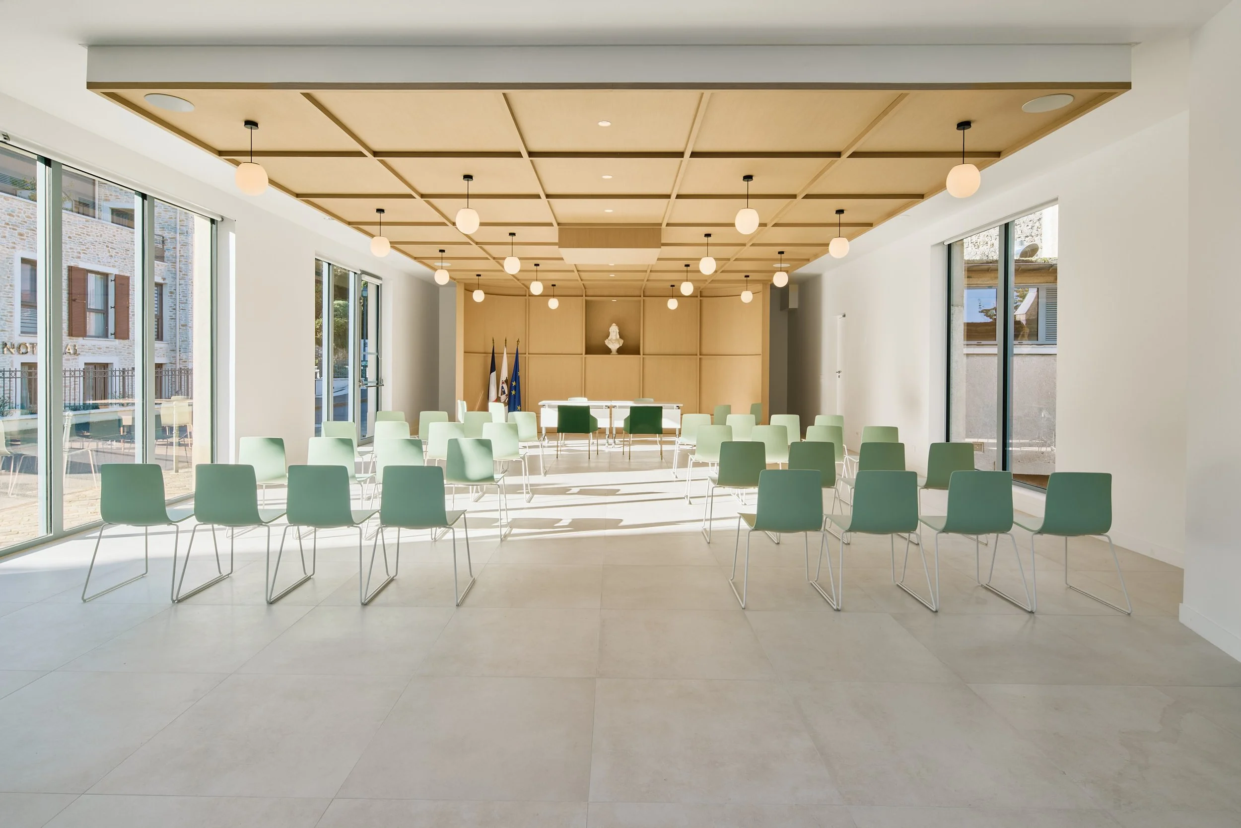 Salle des mariages d'Igny, Malabar Architecture, photographie d'architecture Benoît Drouet