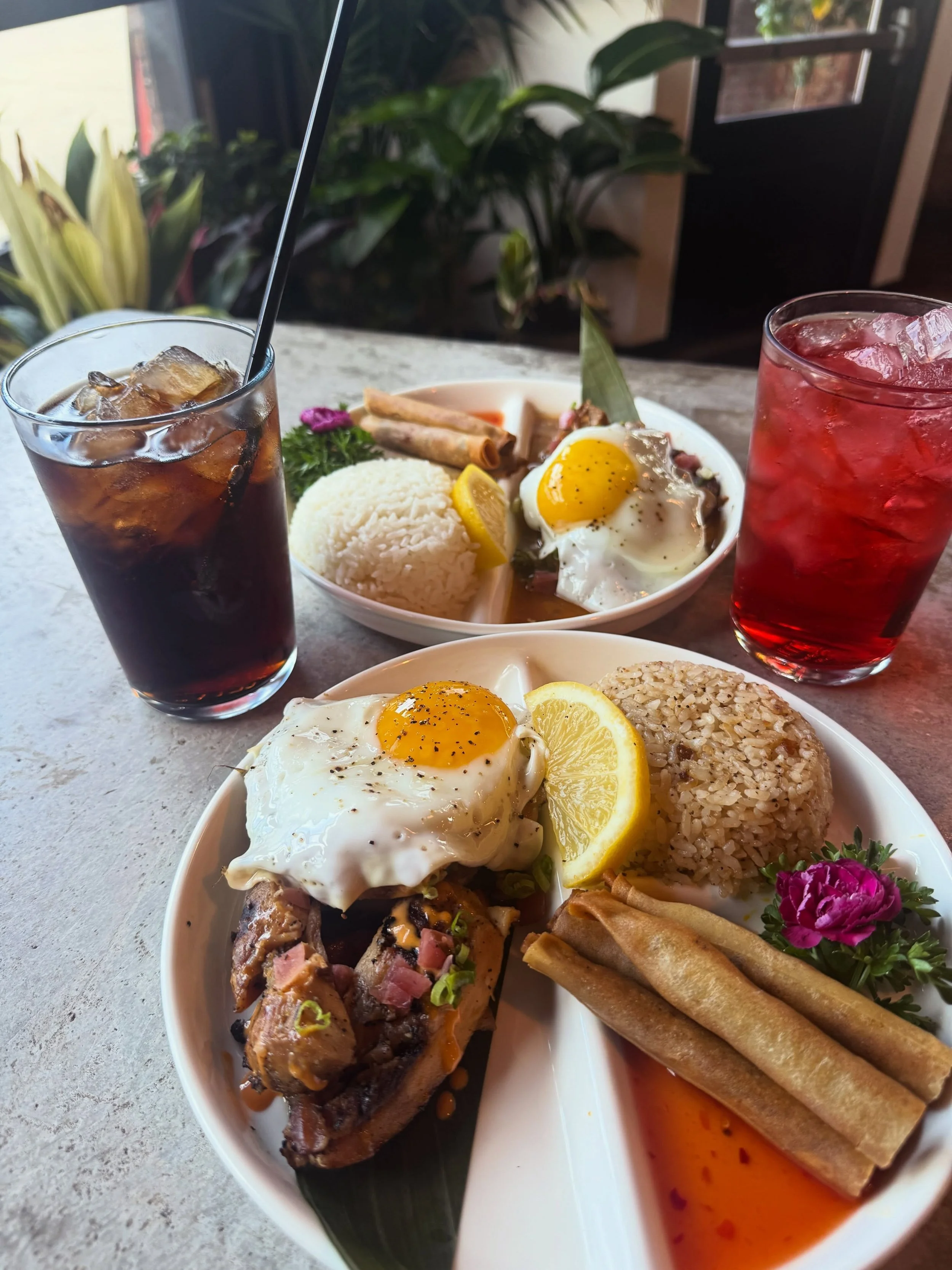 LUNCH IS SERVED 😱 Monday thru Friday stop in 11-2pm for a lunch combo of your choice and a drink! $15 

🍚 Choice of garlic rice or white rice
🥩 Choice of chicken, pork adobo, or pork belly kabab 
🍳 One egg included 
🍴 2 PC lumpia 
🥤 One soft dr