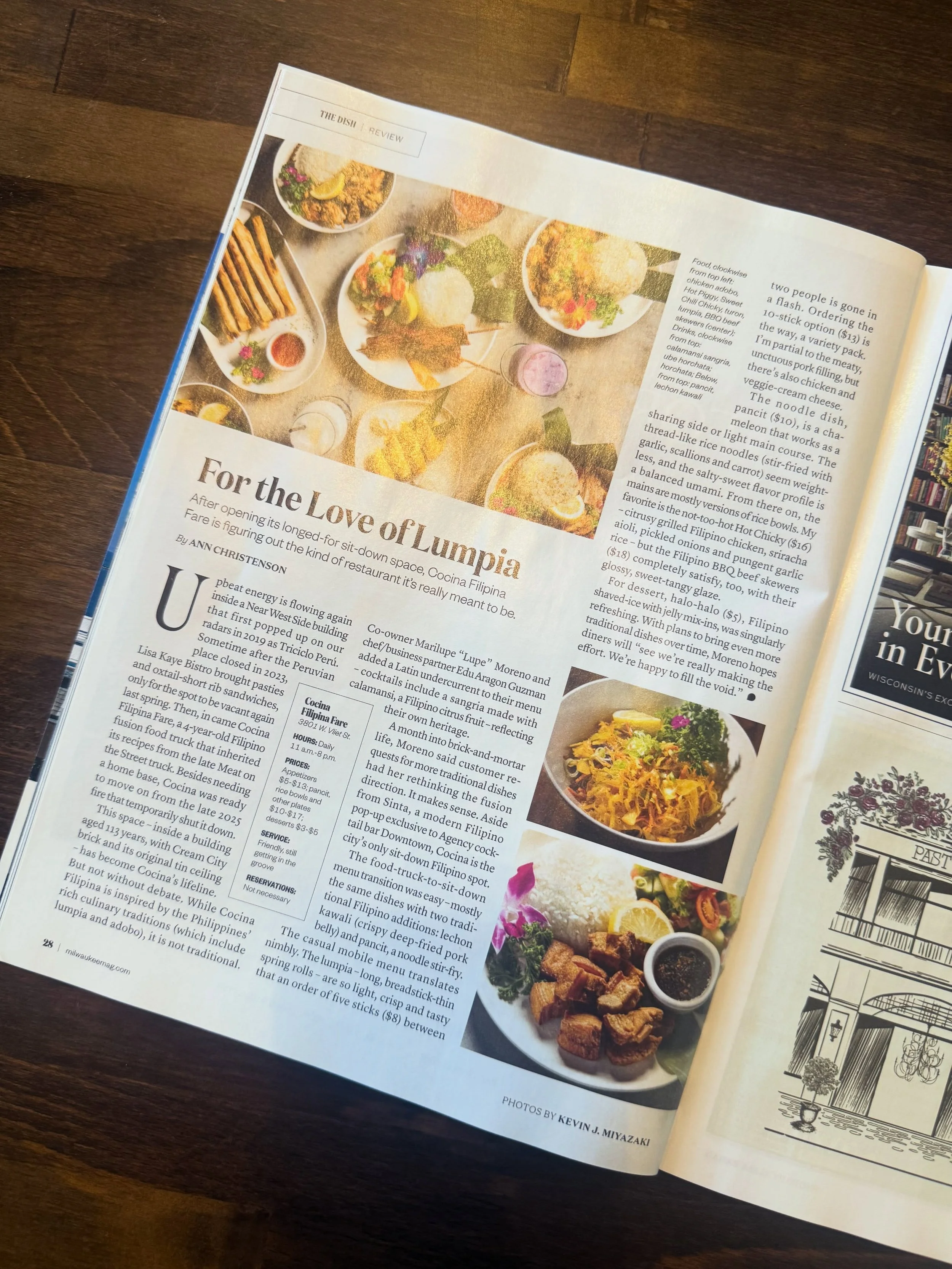 Thanks so much to all of our new friends who have stopped by to dine in with us. We&rsquo;ve loved being part of birthdays , celebrations , and just work lunch. 

Really thankful to @milwaukeemag for the article and of course to @ann.christenson.75  