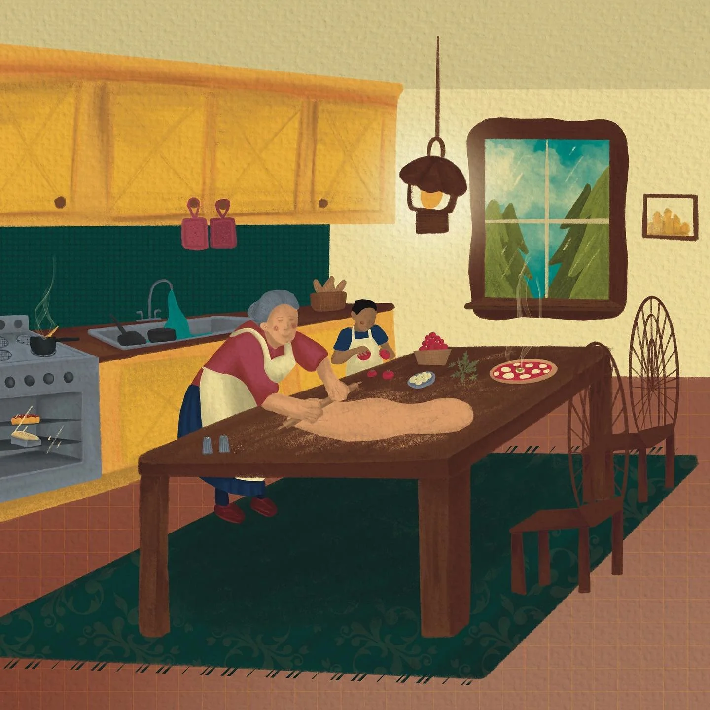 Illustration investigating the process of cultural food preparation 

PROJECT: Feeding Folklore
CLASS: ID Studio 7; Spring 2023
SOFTWARE: Procreate