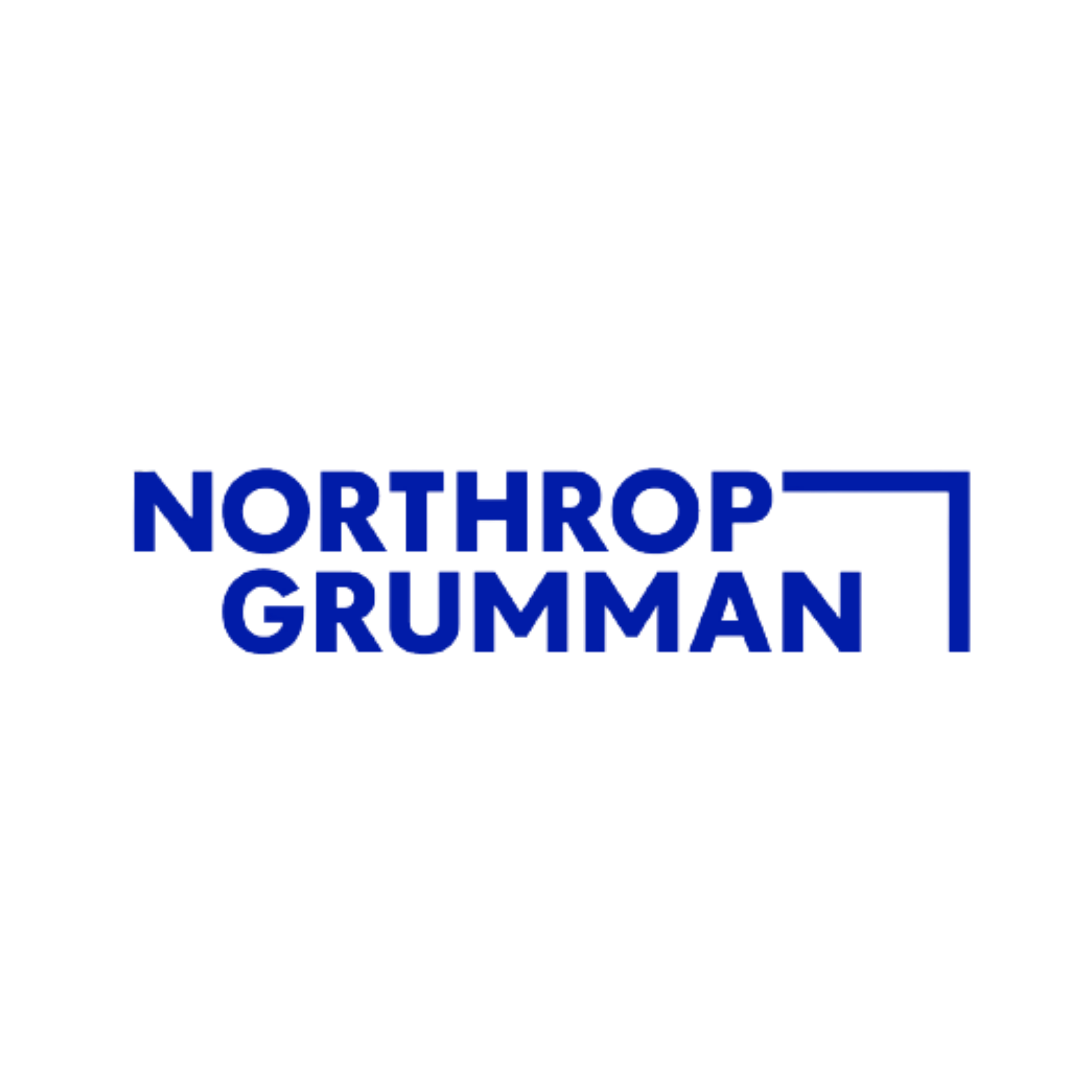 The Northrop Grumman logo with blue 3D block letters.