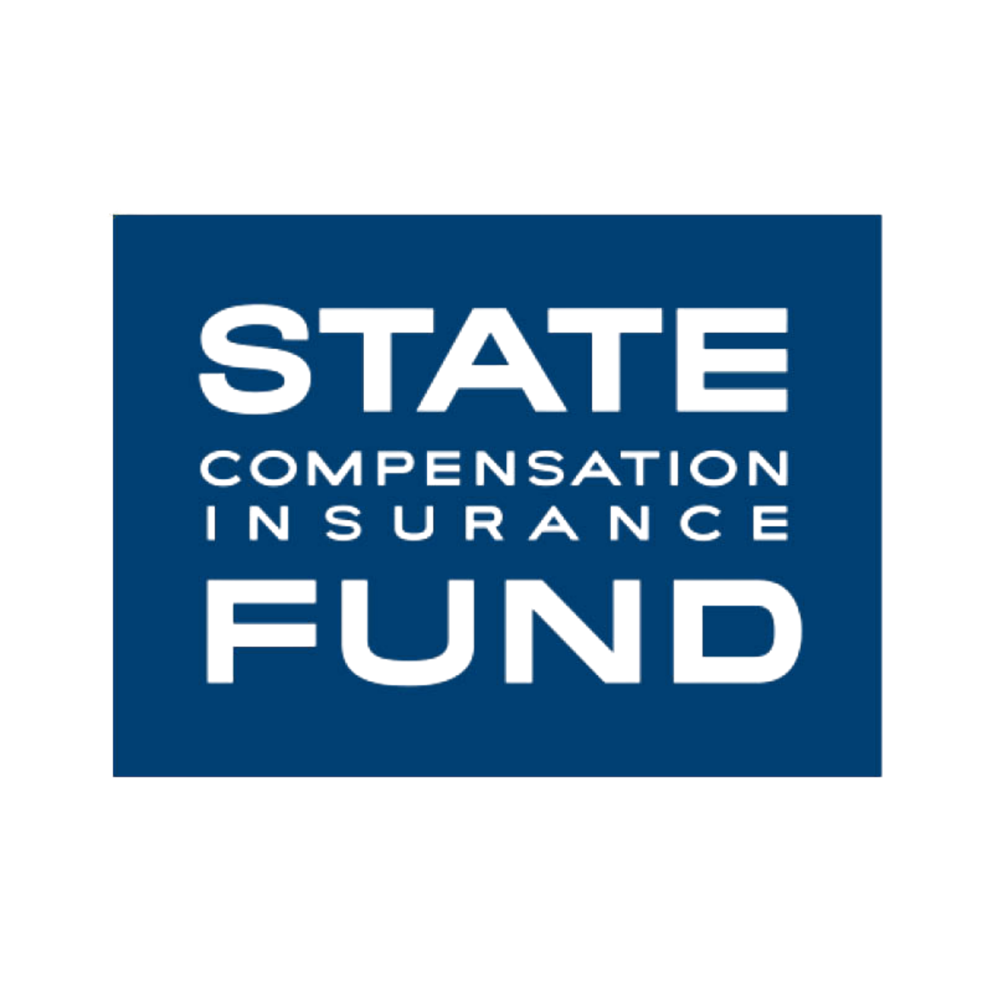 Logo of State Compensation Insurance Company with blue background and stylized text.