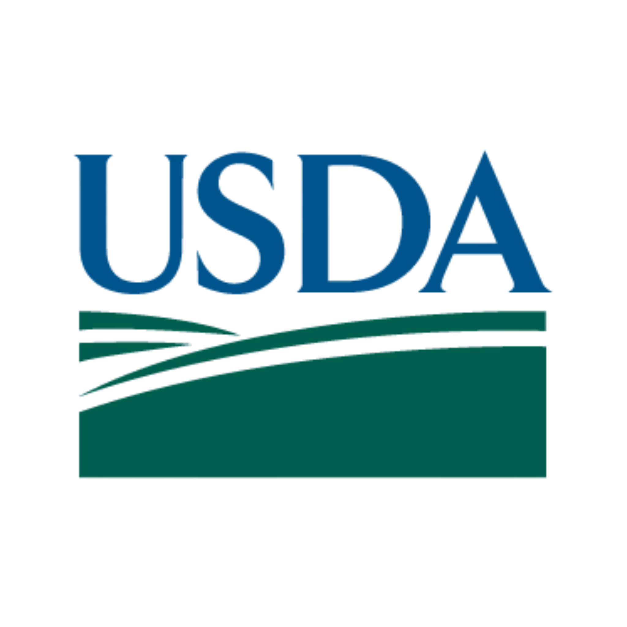 The United States Department of Agriculture (USDA) logo in shades of blue with a stylized wheat stalk design.